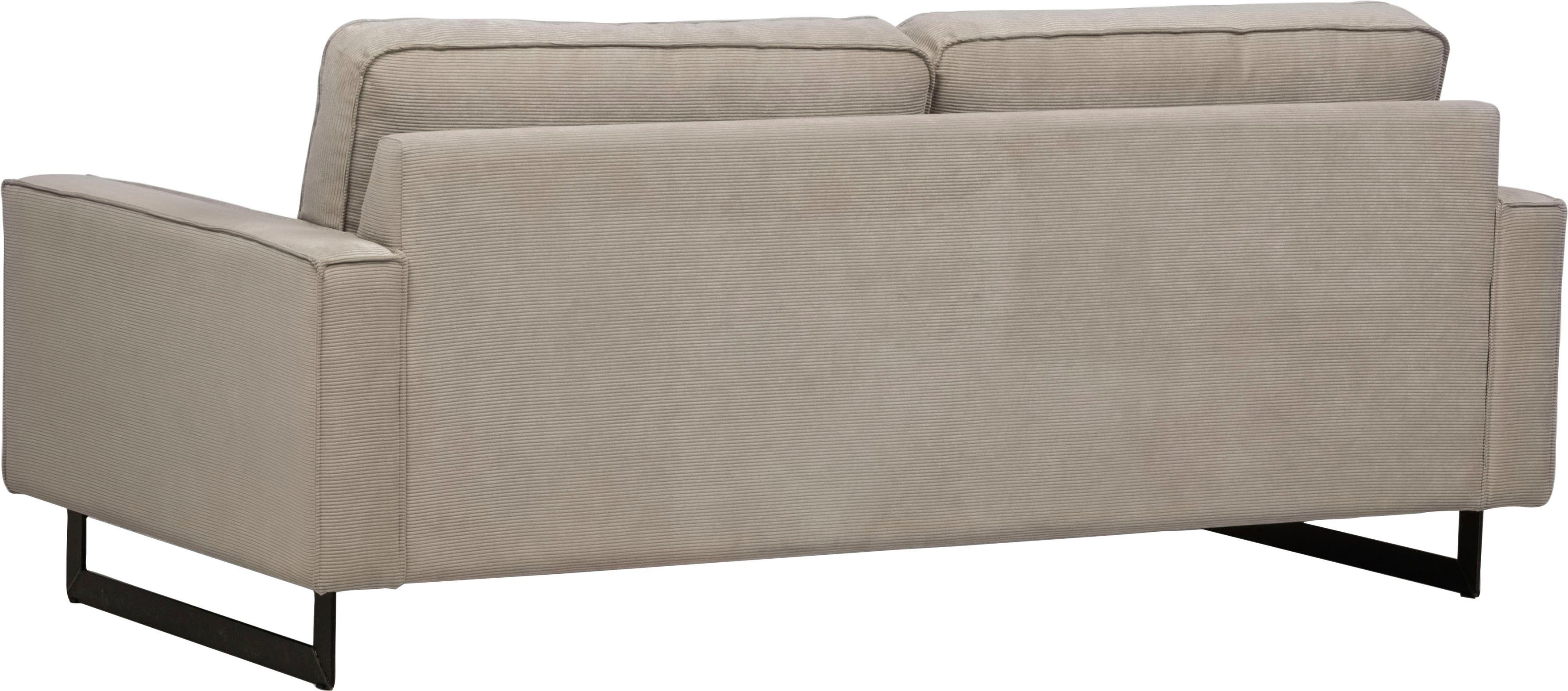 Places of Style 3-zitsbank Pinto, 206 cm, cord, chenille, leerlook