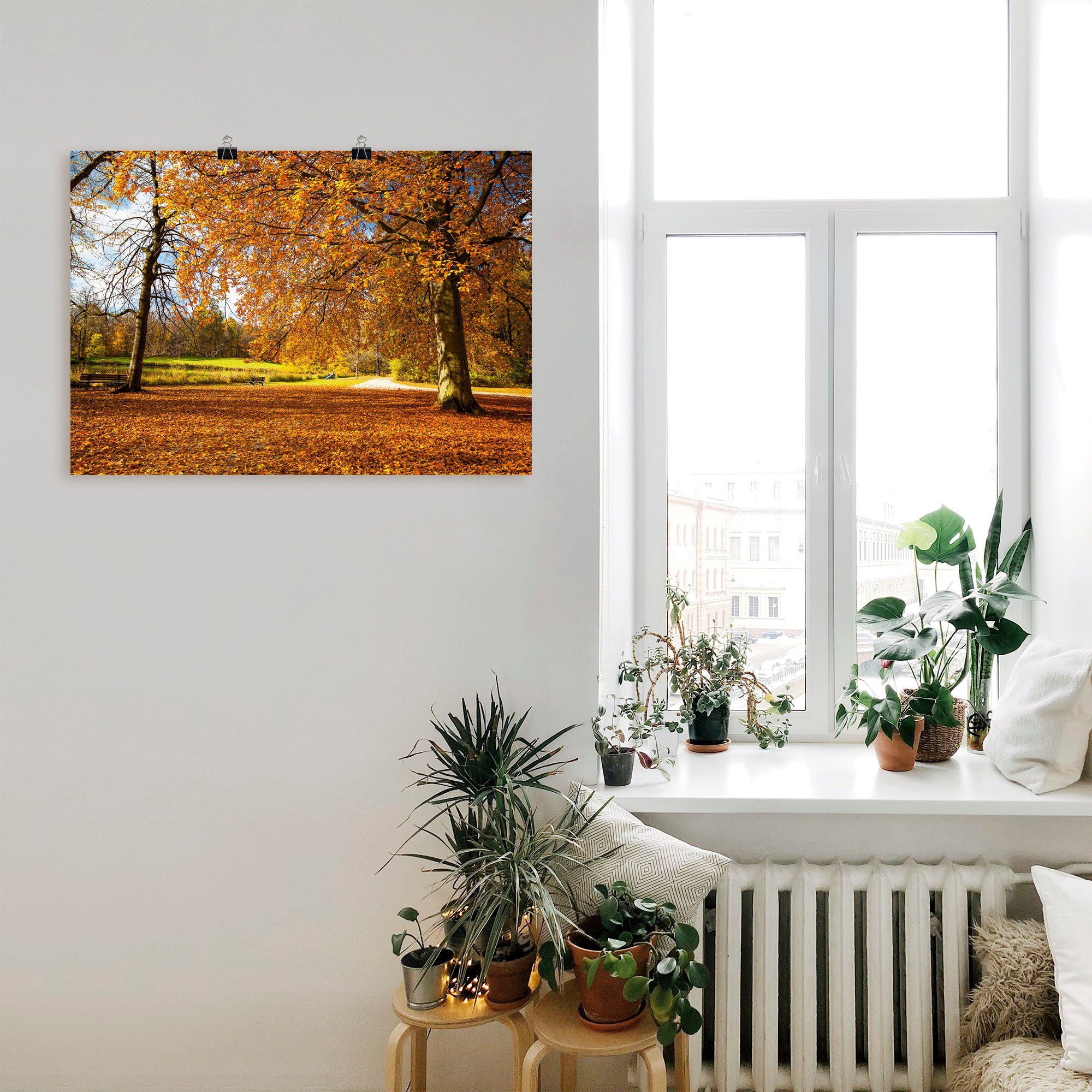 Artland Artprint Herfst bij slot Nymphenburg als artprint op linnen, poster in verschillende formaten maten