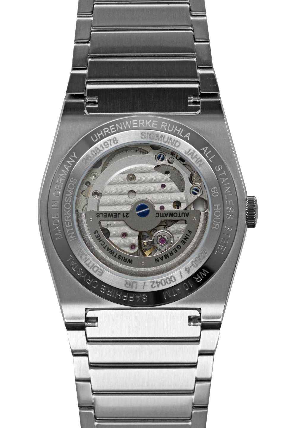 ruhla Automatisch horloge Space Control Automatisch Horloge, herenhorloge, datum, saffierglas, Made in Germany