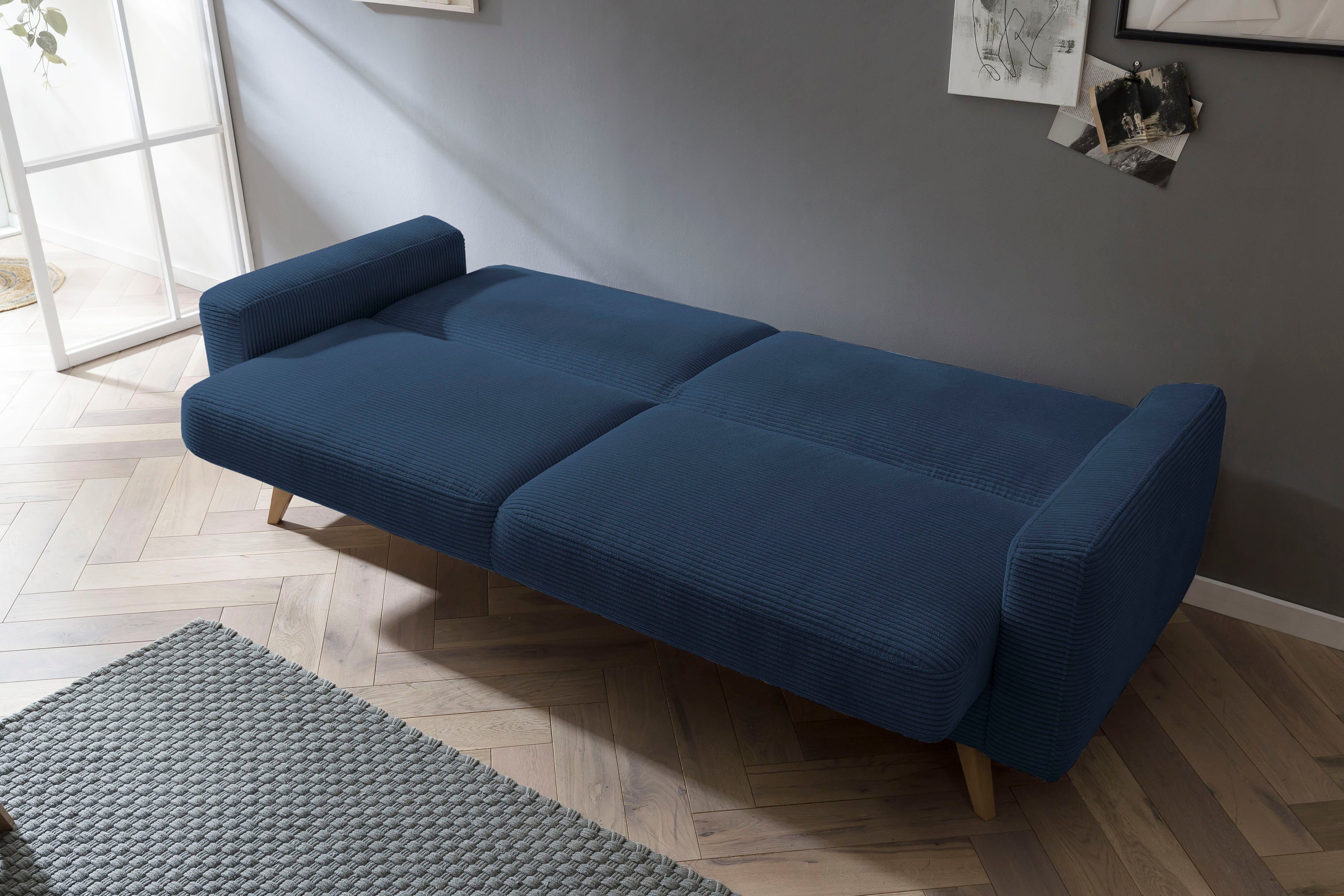 exxpo - sofa fashion 3-zitsbank Samso, elegant en comfortabel, actuele cord bekleding, kantelbank