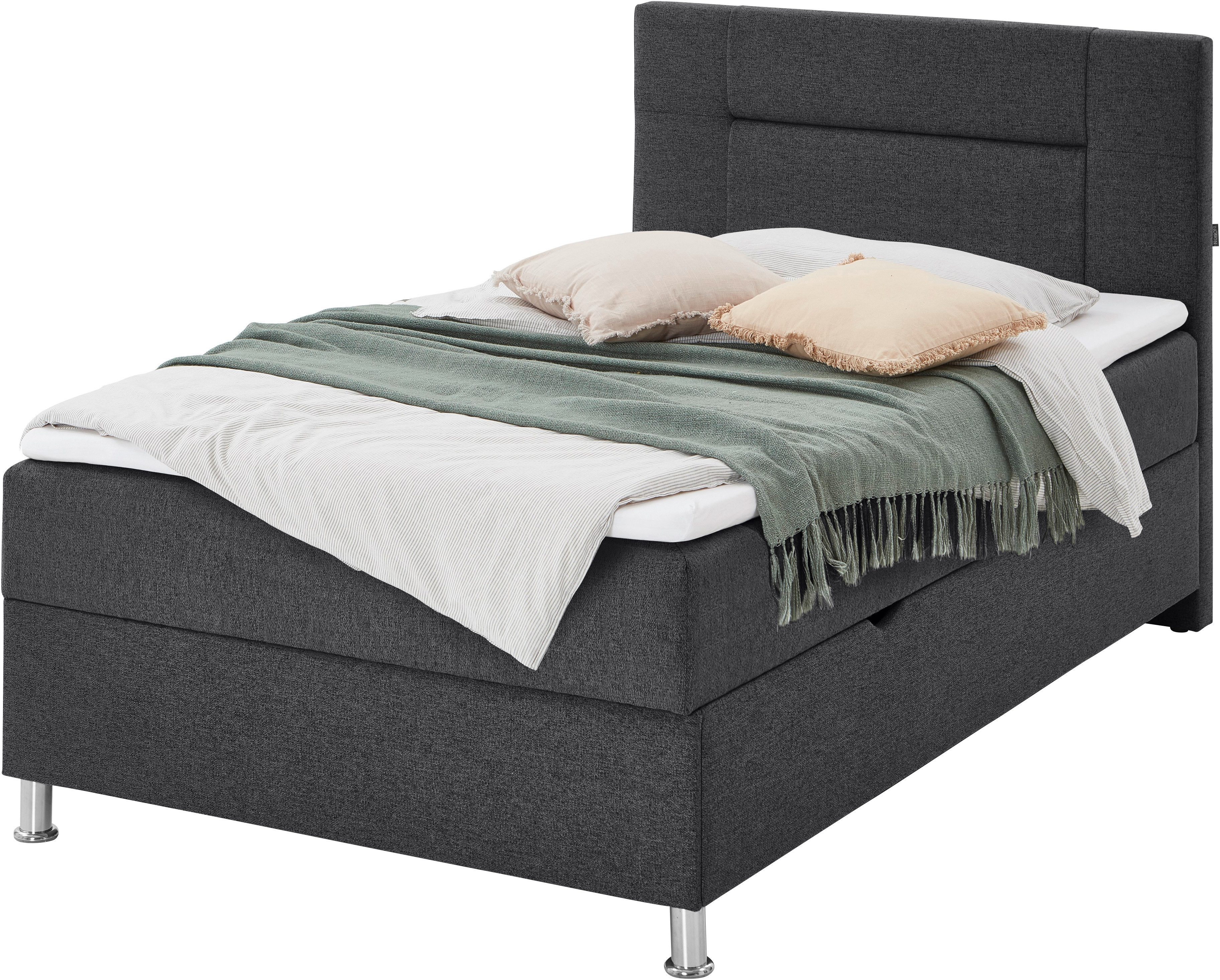 INOSIGN Boxspring Escalon met opbergruimte, inclusief topper beschikbaar in de breedtes 120x200 cm en 180x200 cm