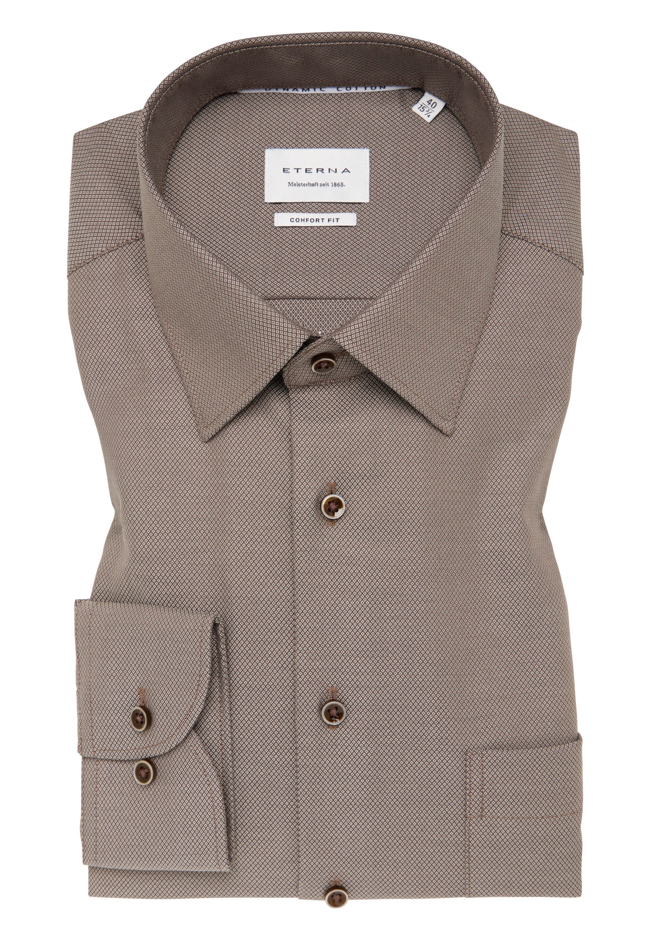 Eterna Overhemd met lange mouwen Comfort fit NON IRON (strijkvrij)
