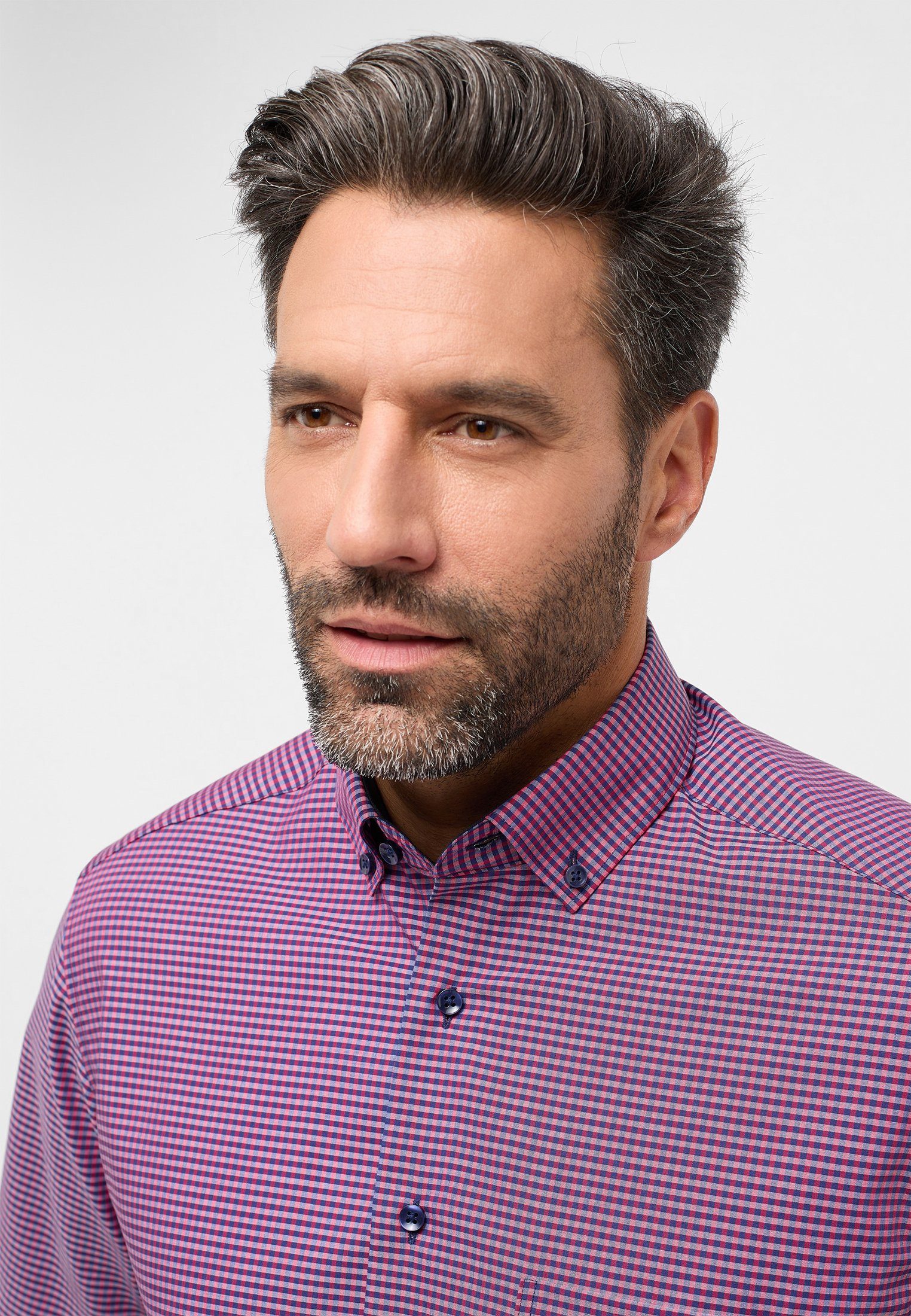Eterna Overhemd met lange mouwen MODERN FIT NON IRON (strijkvrij)