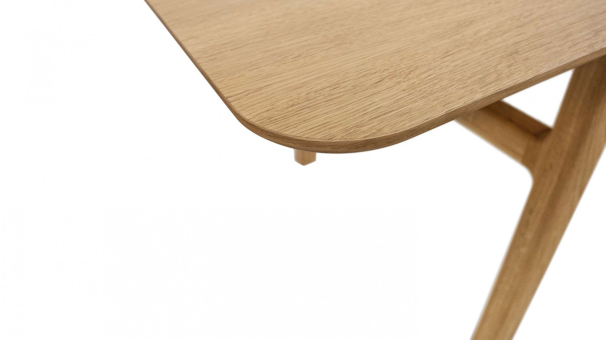 Woodman Eettafel Curved Scandi Design, breedte 180 cm, uitschuifbaar tot 220 cm