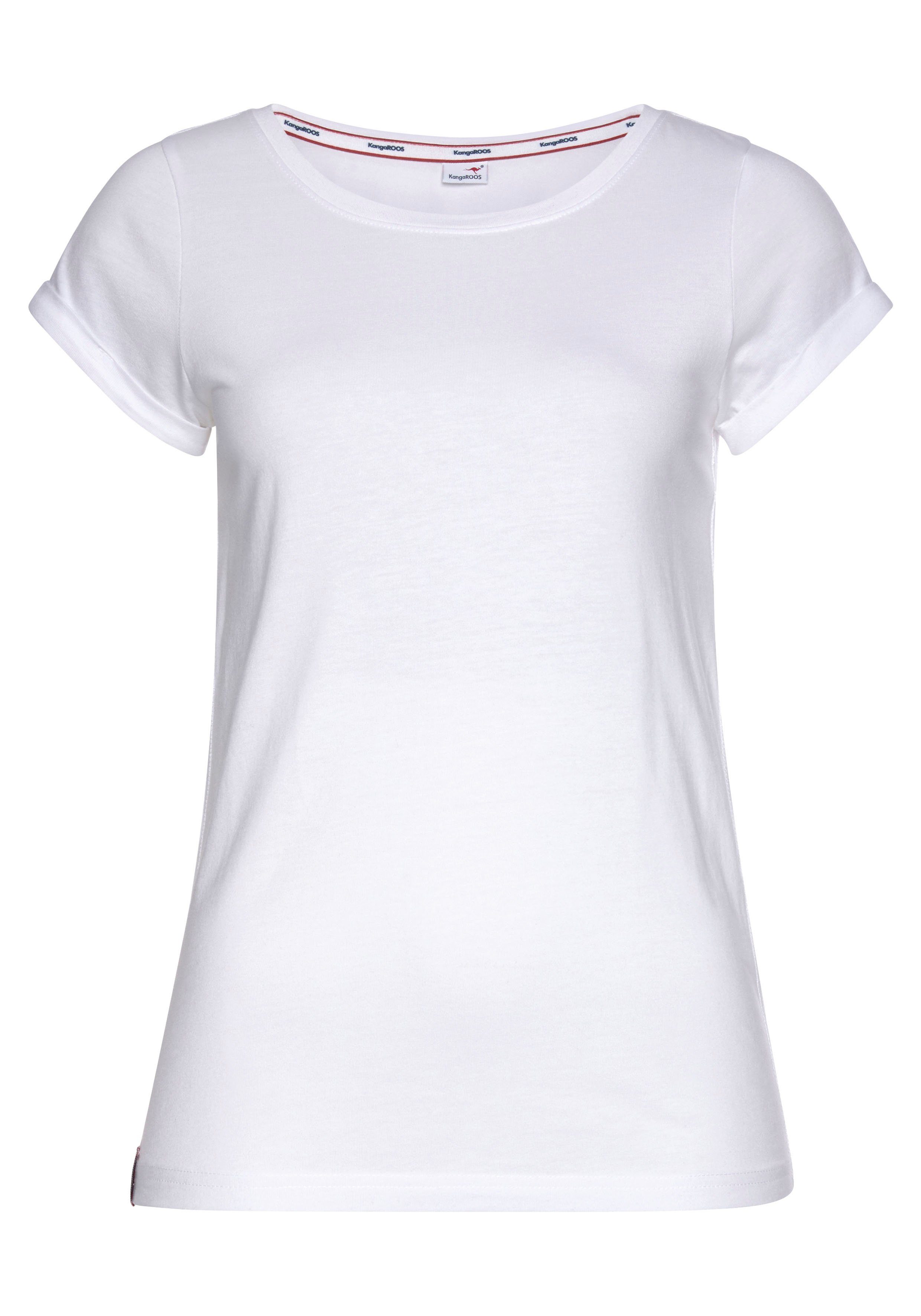 KangaROOS T-shirt Korte mouwen, figuurvolgende pasvorm, van single jersey