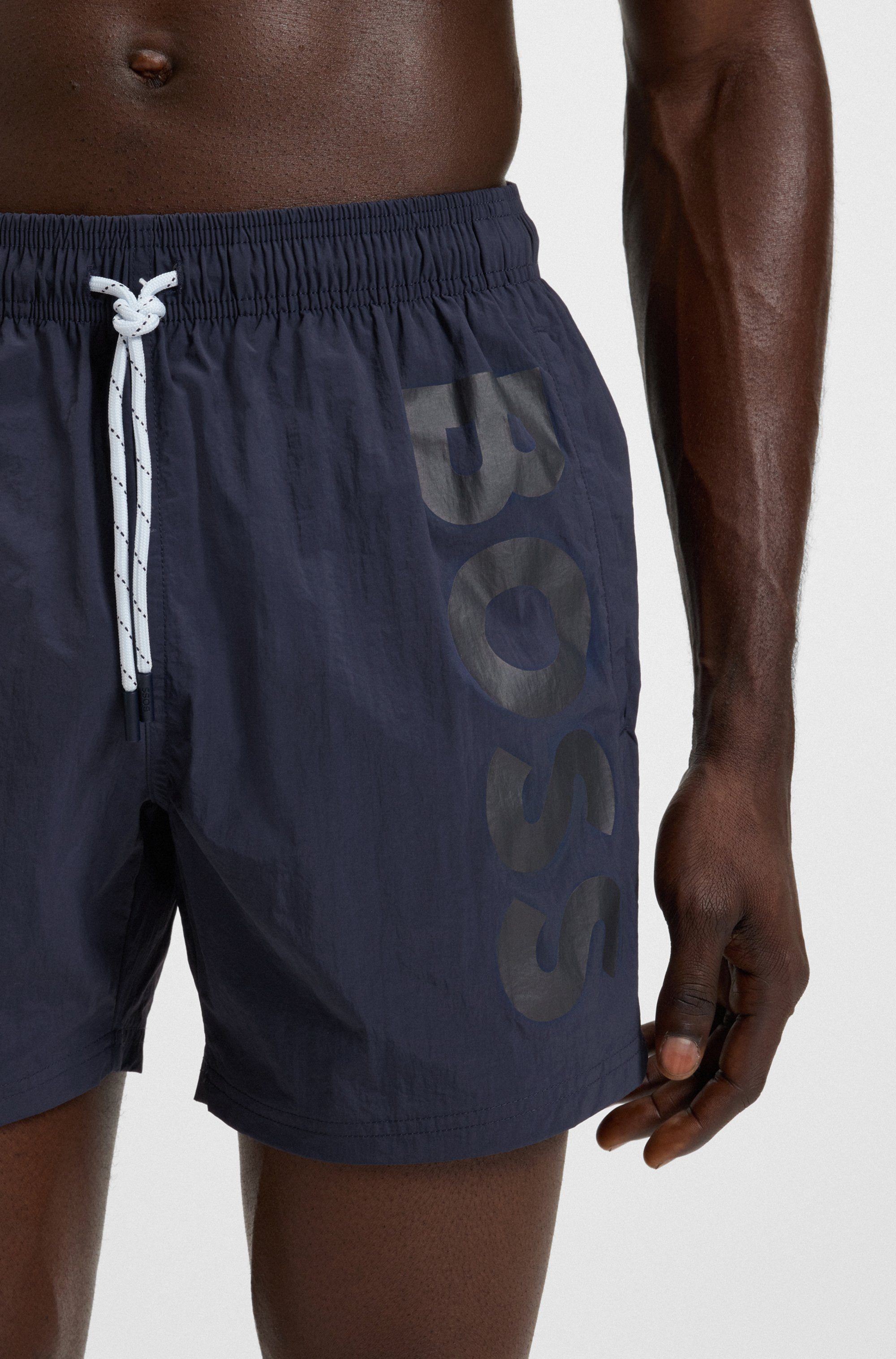 BOSS Zwemshort Octopus Met BOSS logotekst, elastische tailleband met koord