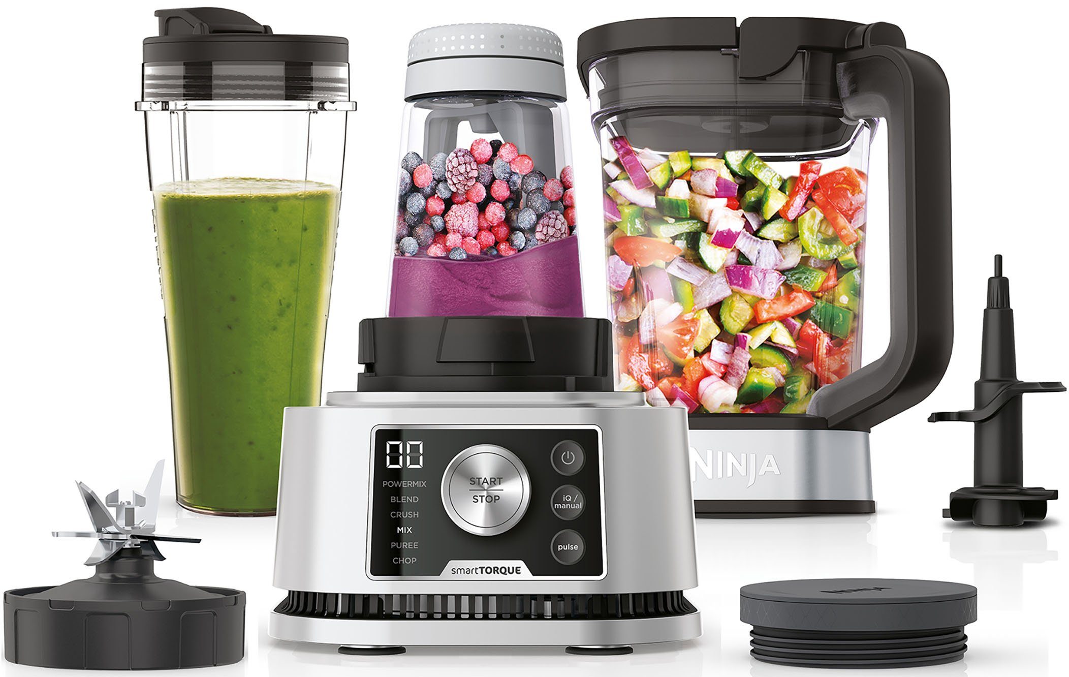 NINJA Blender 3-in-1 Power Nutri Mixer met smart torque & auto-iq – cb350eu