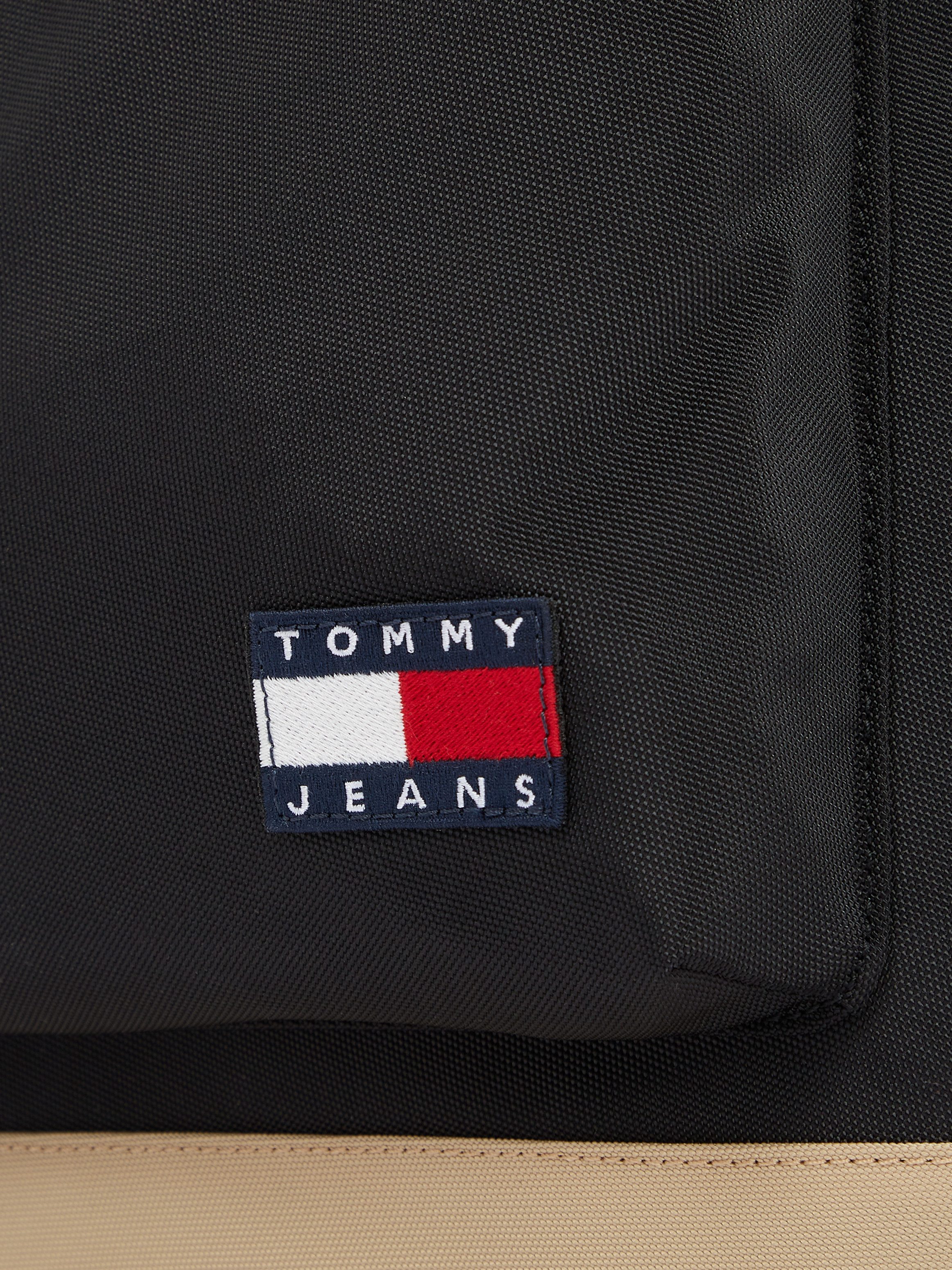 TOMMY JEANS Vrijetijdsrugzak TJM ESS DAILY ROLLTOP BACKPACK , heren reistas, cityrugzak met contrasterende bodem
