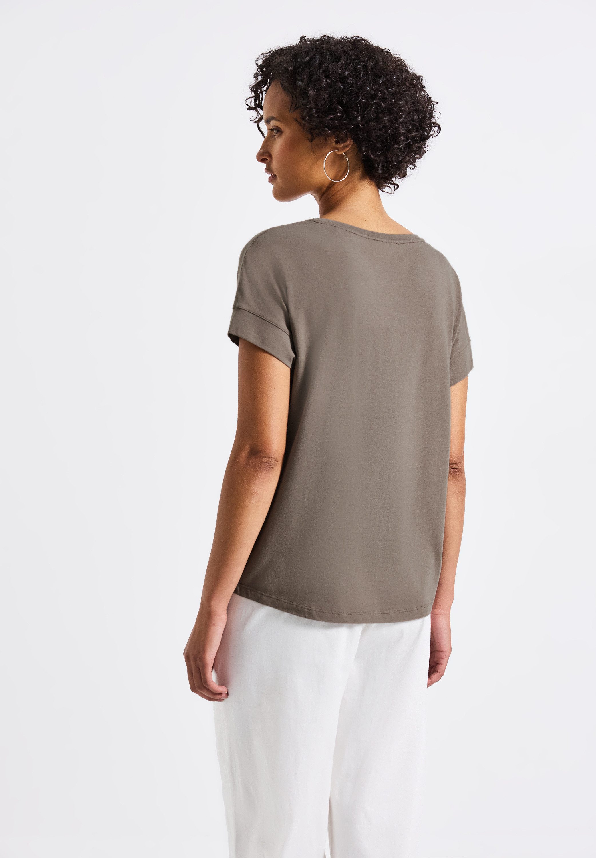 STREET ONE Shirttop met tekstborduursel