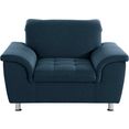 domo collection fauteuil franzi naar keuze met verstelling van het hoofdeind blauw
