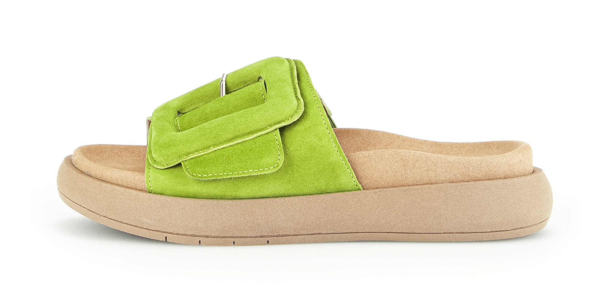 Gabor Slippers , plateau, zomerschoen, slippers met grote decoratieve gesp
