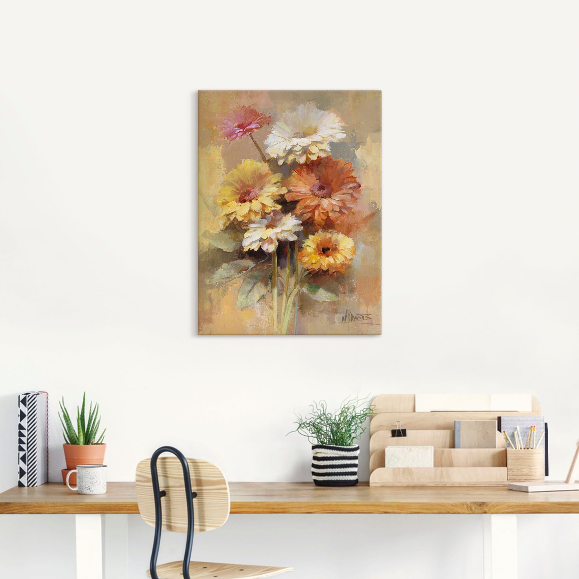 Artland Artprint op linnen Bos bloemen I gespannen op een spieraam