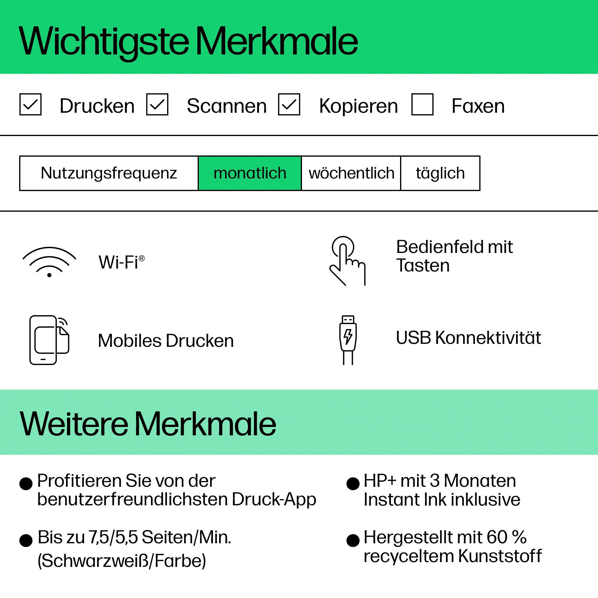 HP All-in-oneprinter DeskJet 2820e inclusief 3 maanden gratis printen met hp instant ink