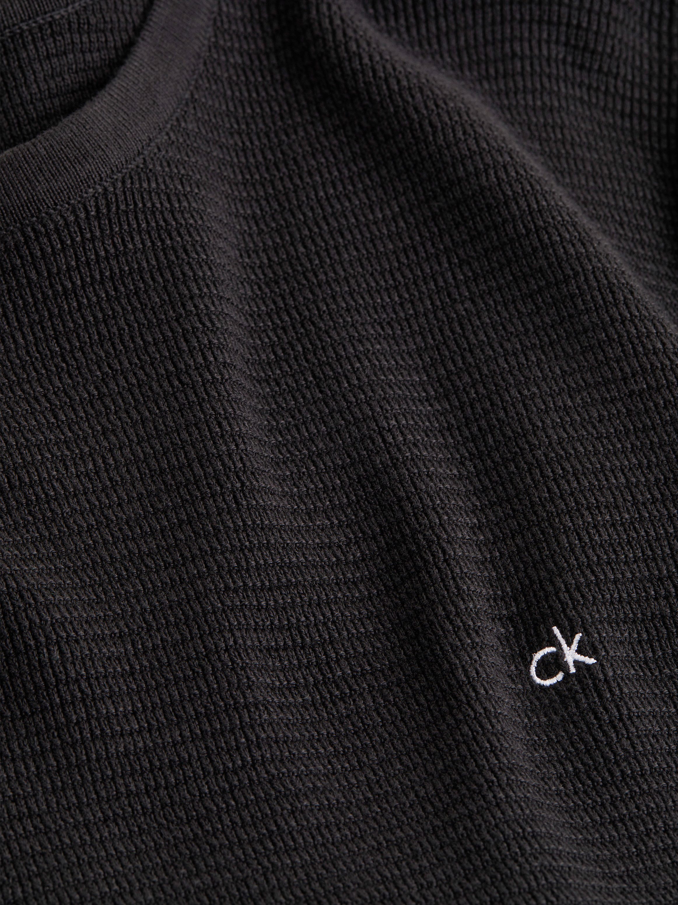Calvin Klein Trui met ronde hals MICRO WAFFLE TEXTURE CN SWEATER