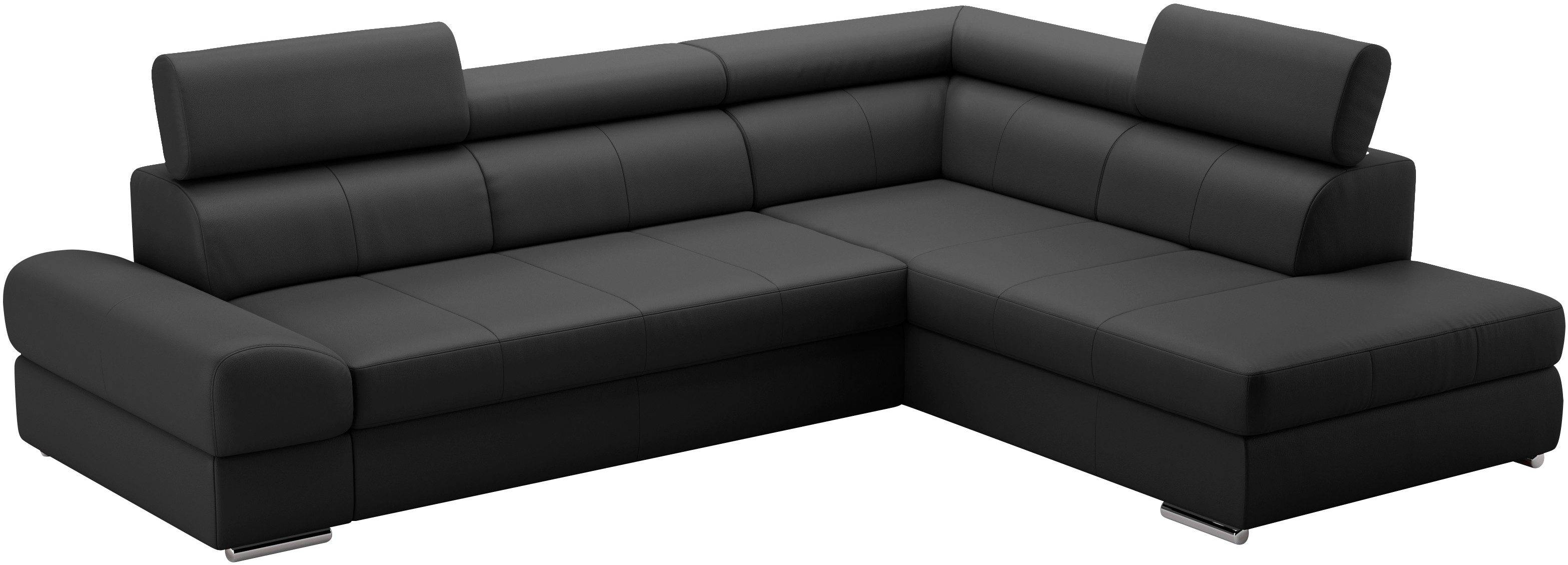 sit&more Hoekbank Broadway L-vorm met verstelbare hoofdsteunen, naar keuze met slaapfunctie