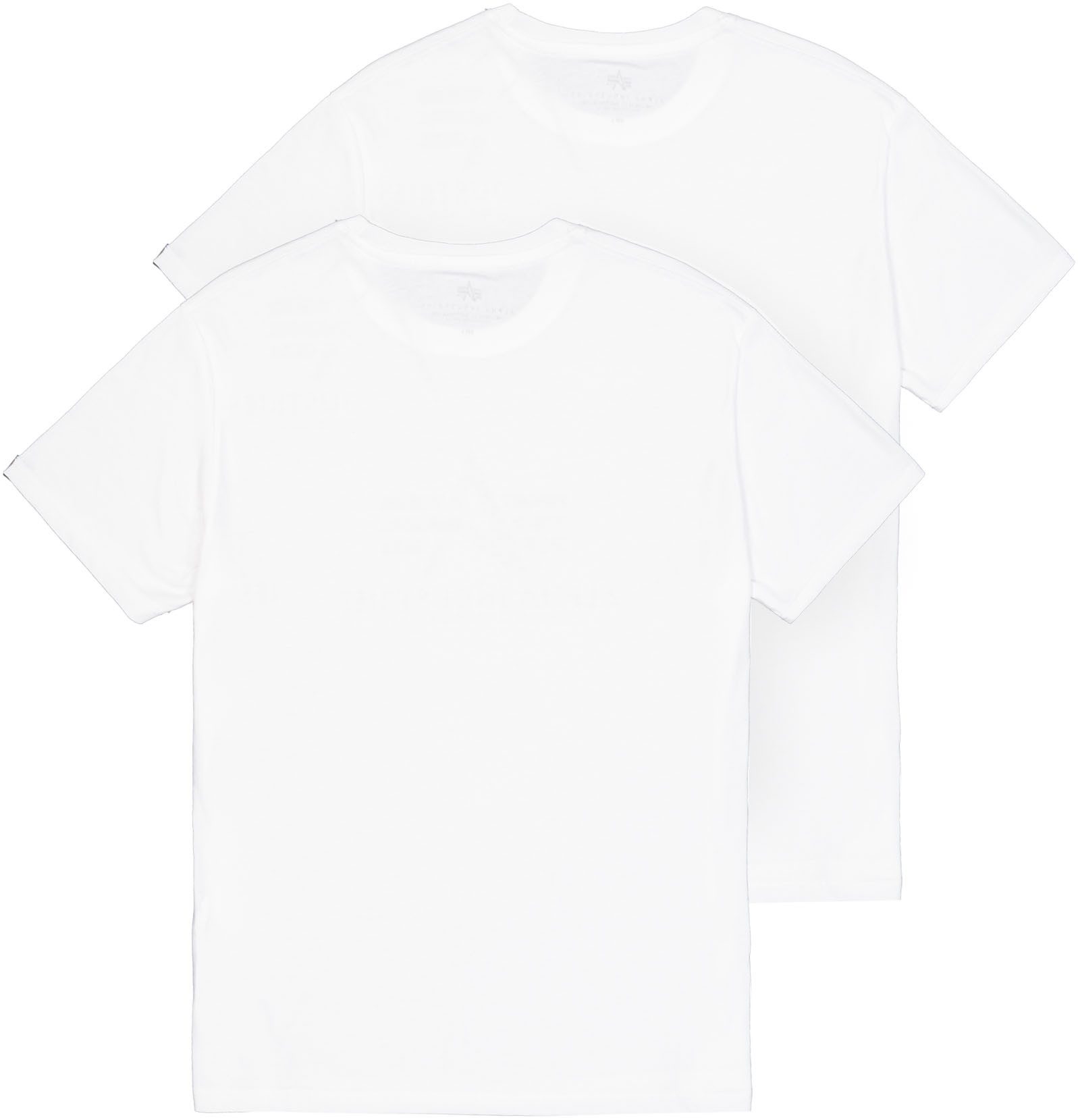Alpha Industries Shirt met ronde hals Basic T Small Logo 2 Pack (set 2-delig)