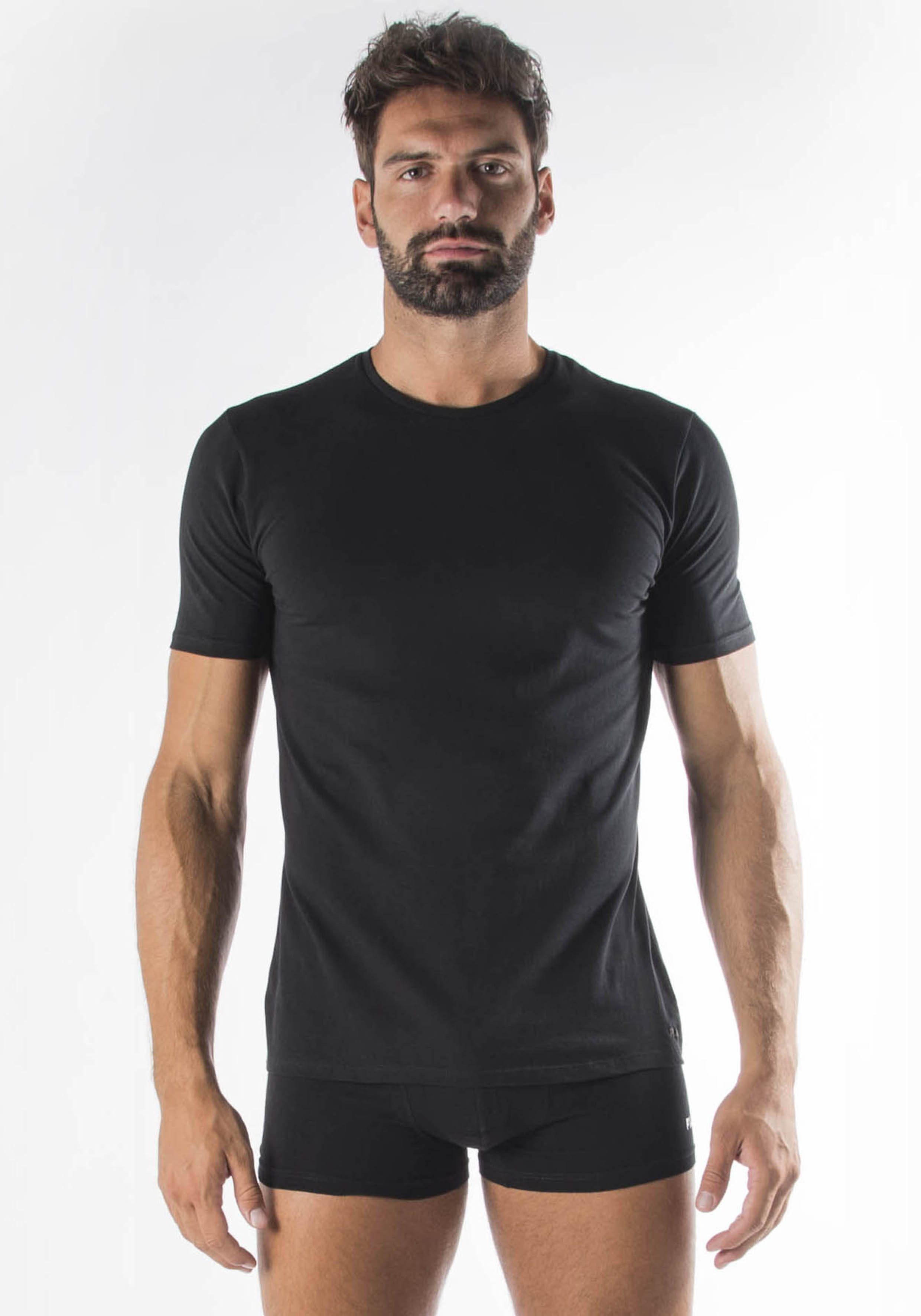 Fila T-shirt met klassiek ronde hals en korte mouwen (Set van 2)