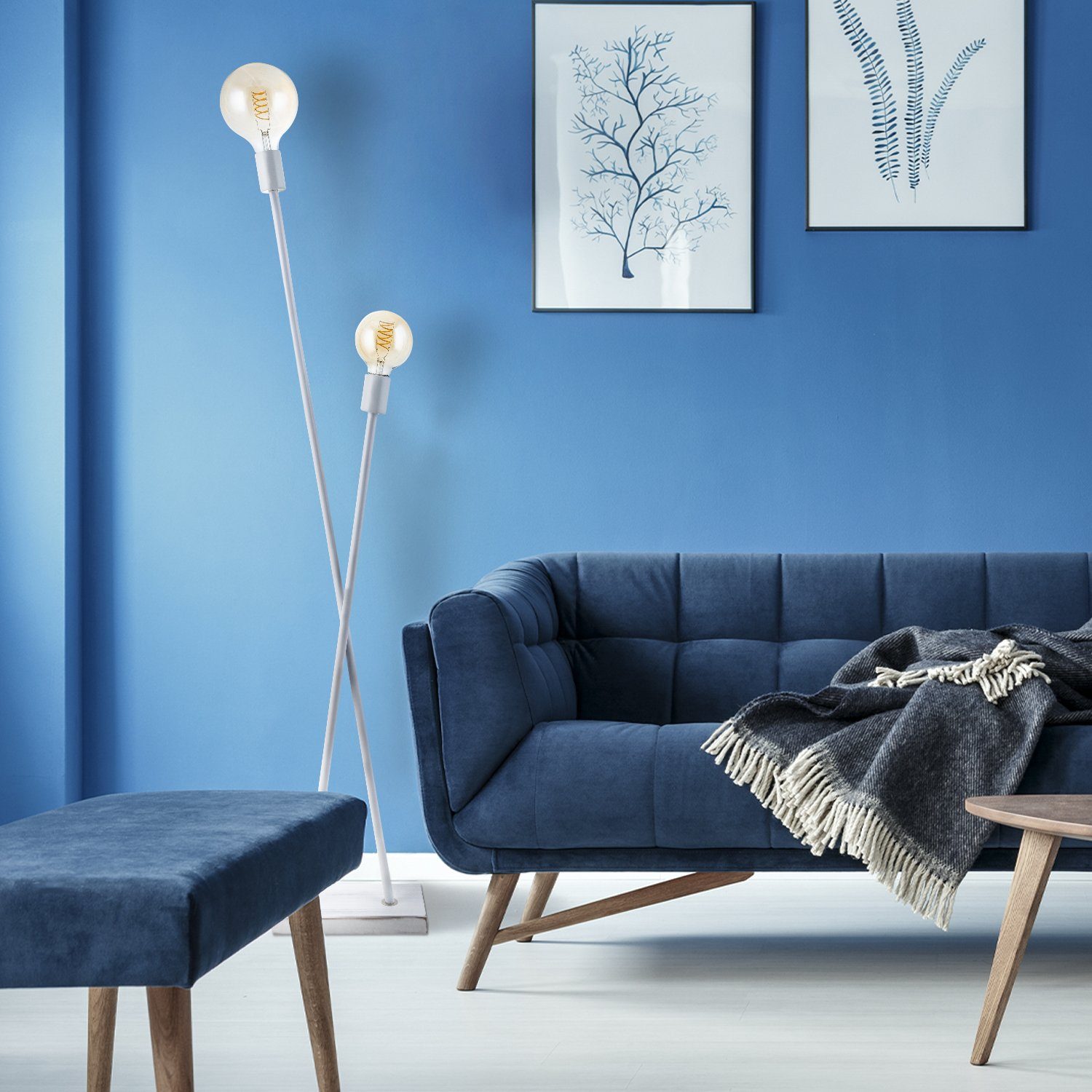 Paco Home Staande lamp IKS Vloerlamp LED lamp woonkamer vintage retro industrieel ontwerp E27