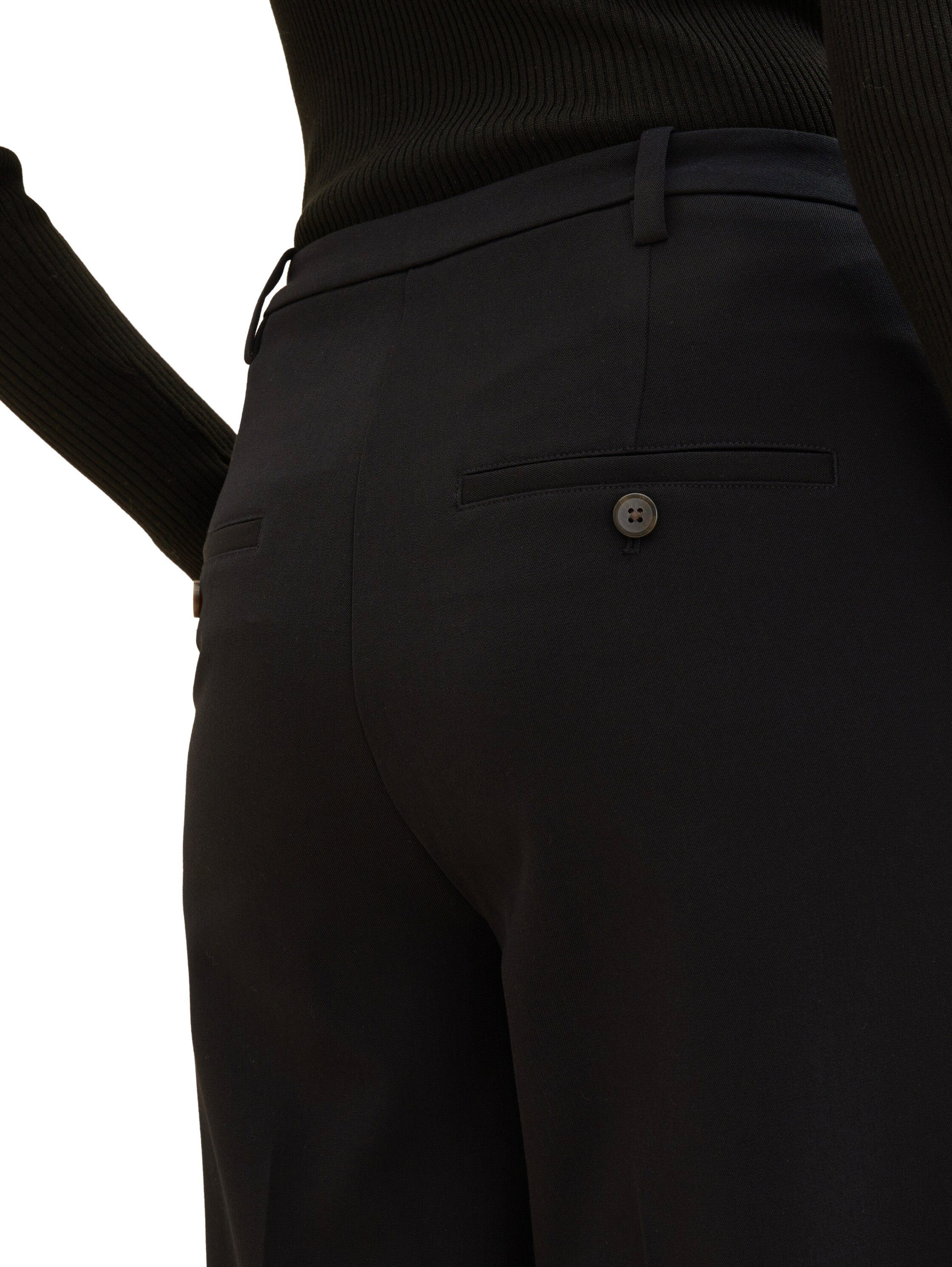 Tom Tailor Bandplooibroek Lea Wide Leg met wijde pijpen