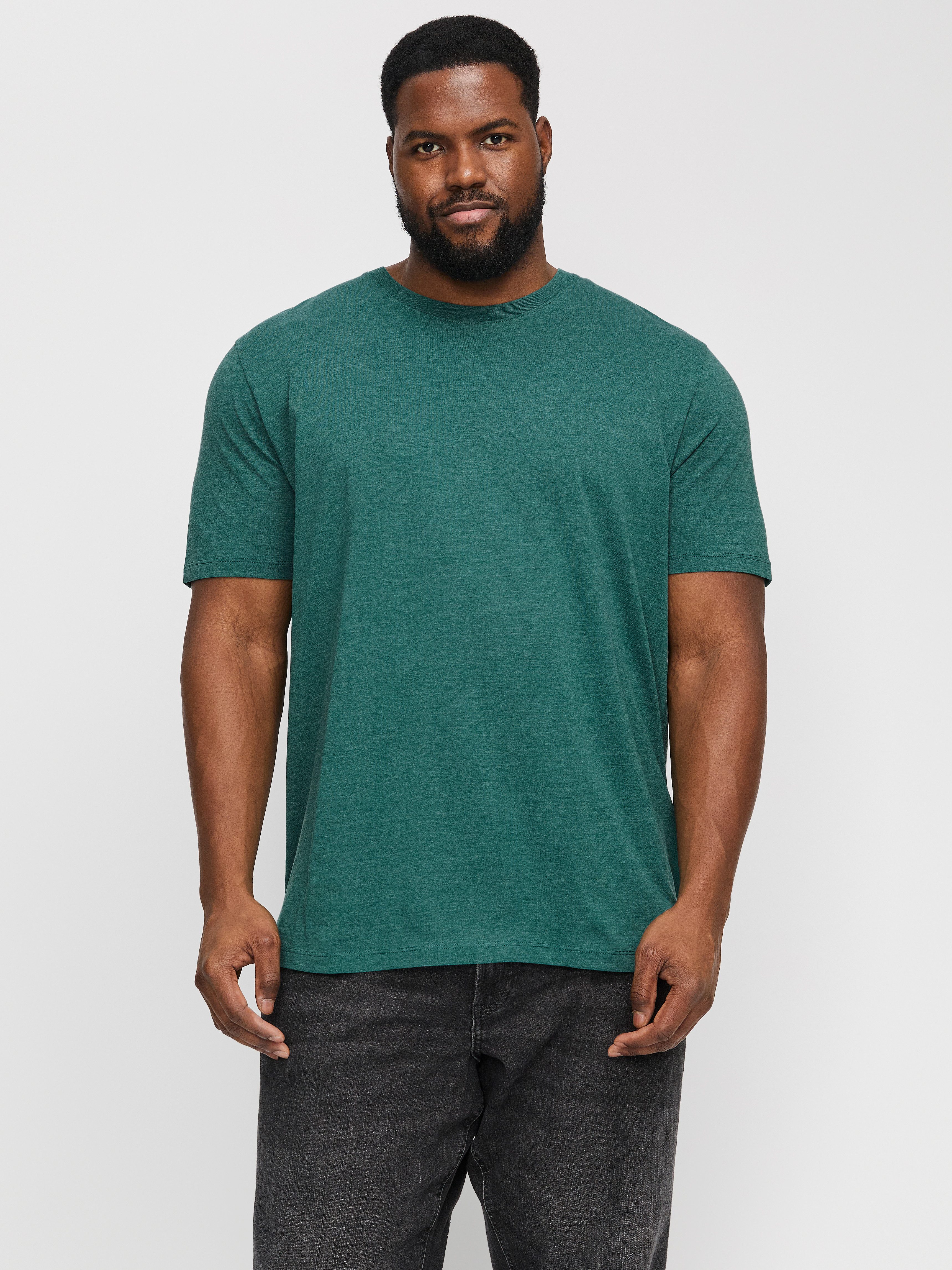 Jack & Jones PlusSize Shirt met ronde hals JJEORGANIC MEL TEE SS O-NECK NOOS PLS