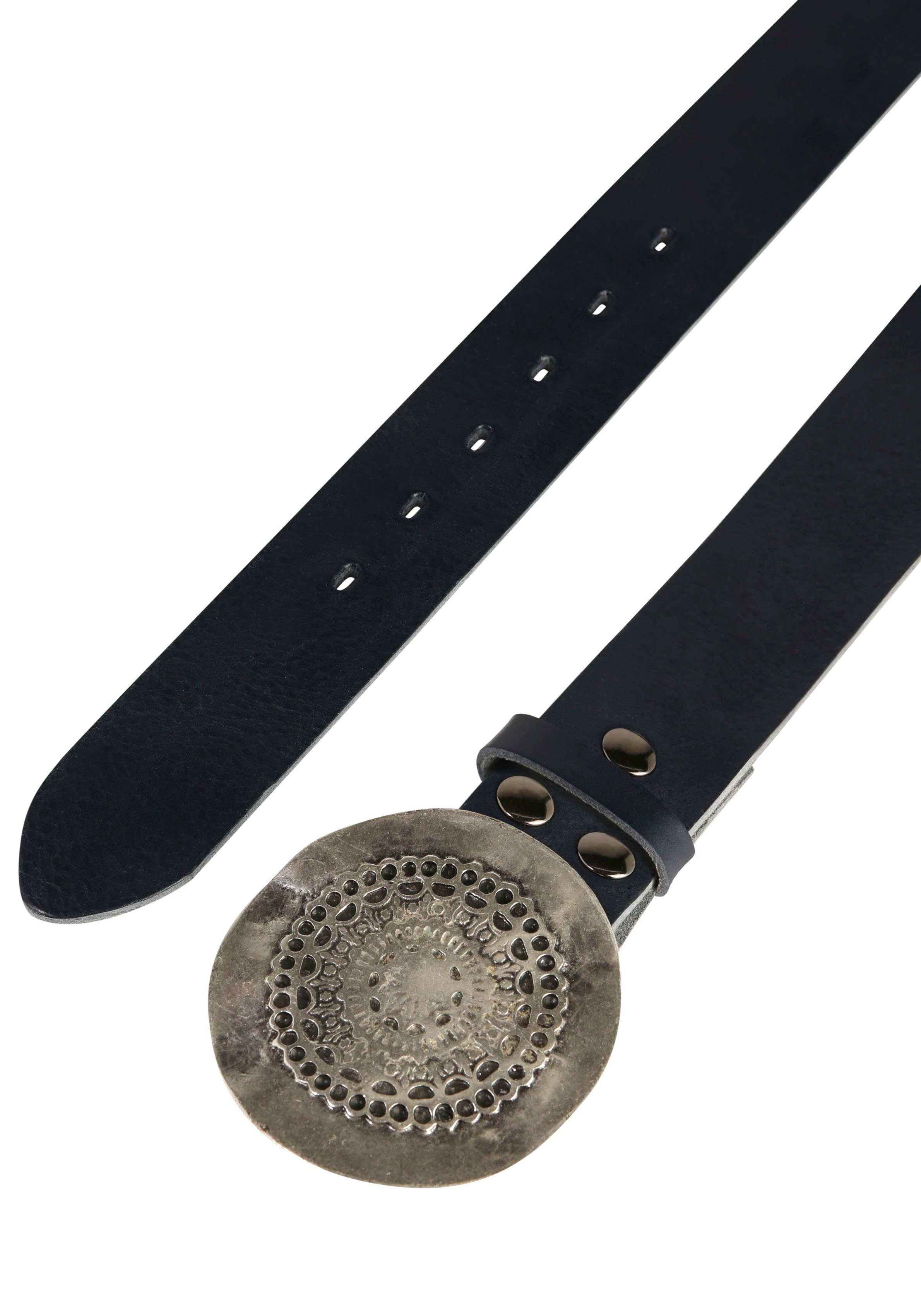 RETTUNGSRING by showroom 019° Leren riem met verwisselbare sluiting "sluiting rond golf"