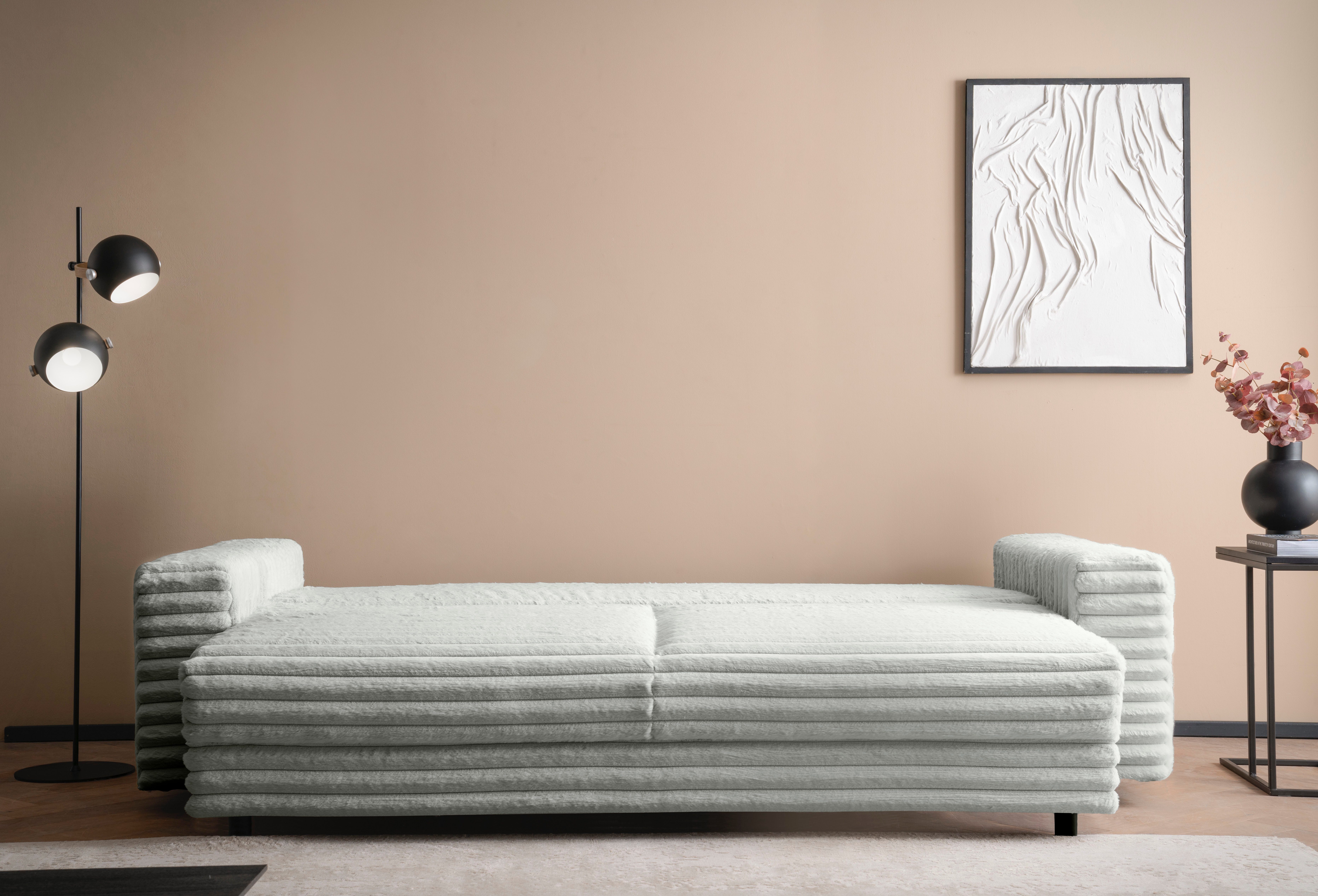 LeGer Home by Lena Gercke Slaapbank Imoga, kussen met slaapfunctie, 3-zits bank, bank met bedlade in moderne kleuren en stoffen, bedfunctie, ligoppervlak: 200x150 cm