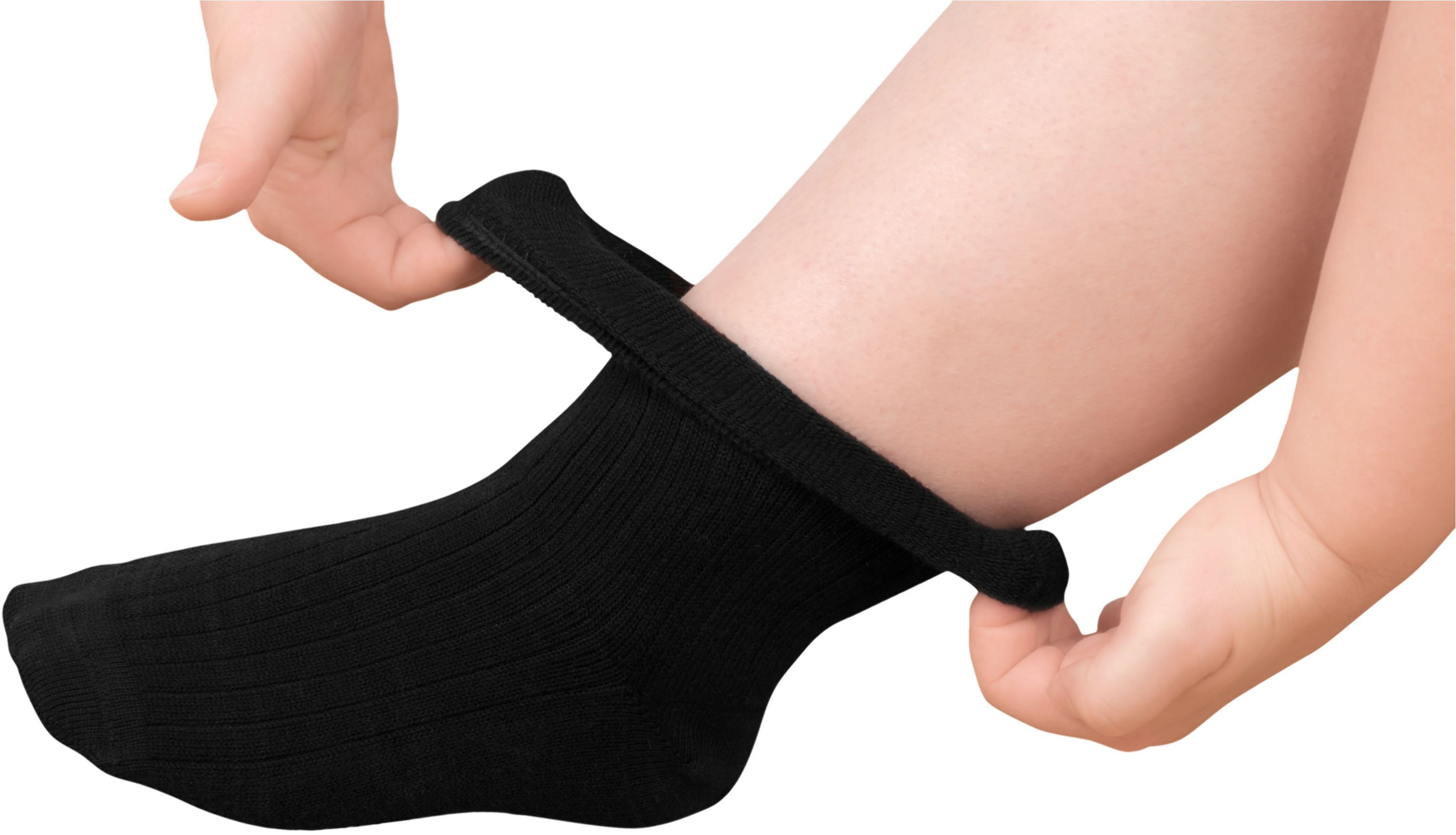 Fußgut Diabetessokken Sensitiv Big Sokken, extra wijd voor gevoelige voeten voor sterke voeten en kuiten, comfortband extra breed, aloe vera (2 paar)