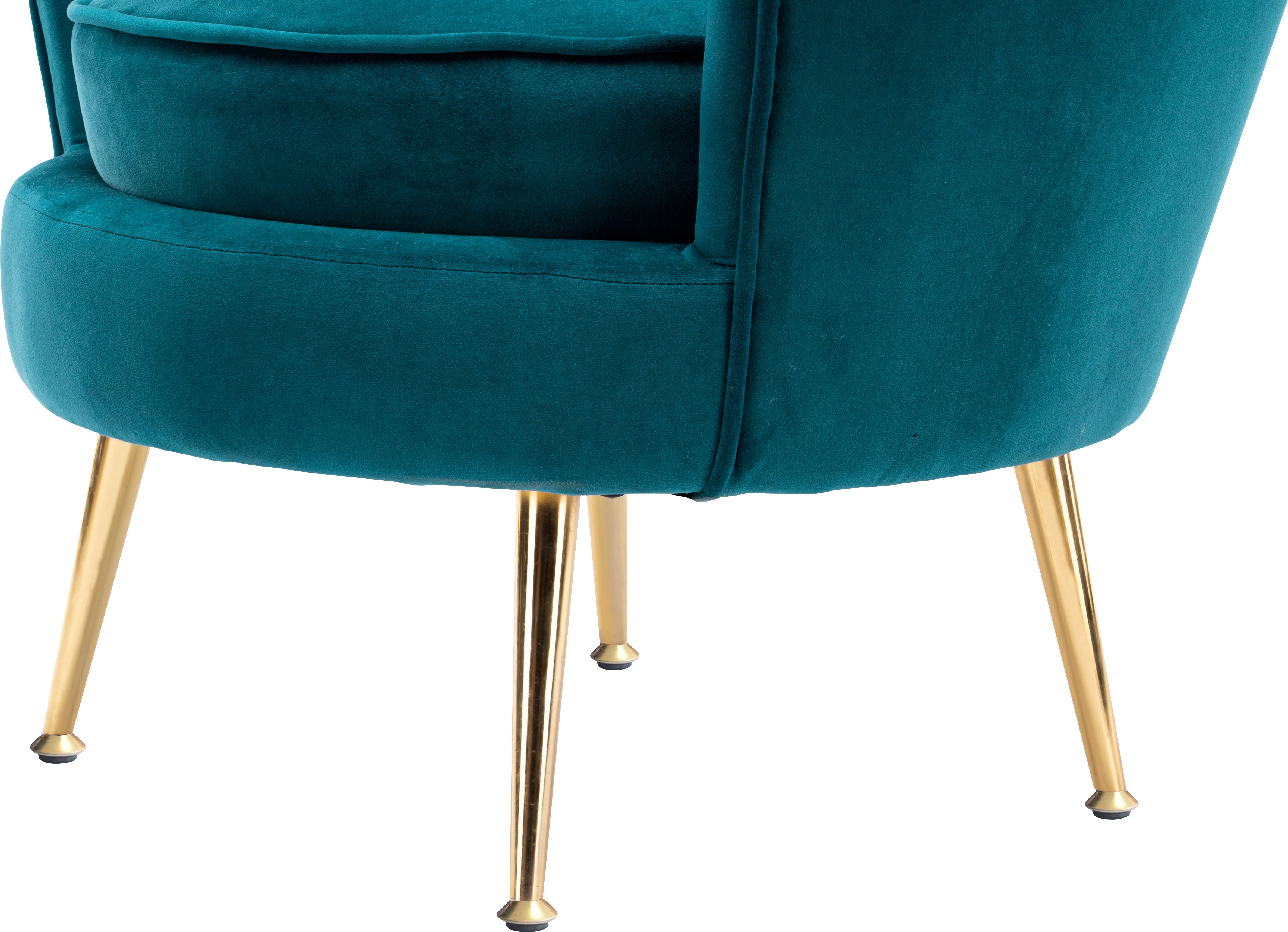 Kayoom Fauteuil Sofa Barbara 125, hoogwaardige fluwelen stof met fluweelachtige aanraking (1 stuk)