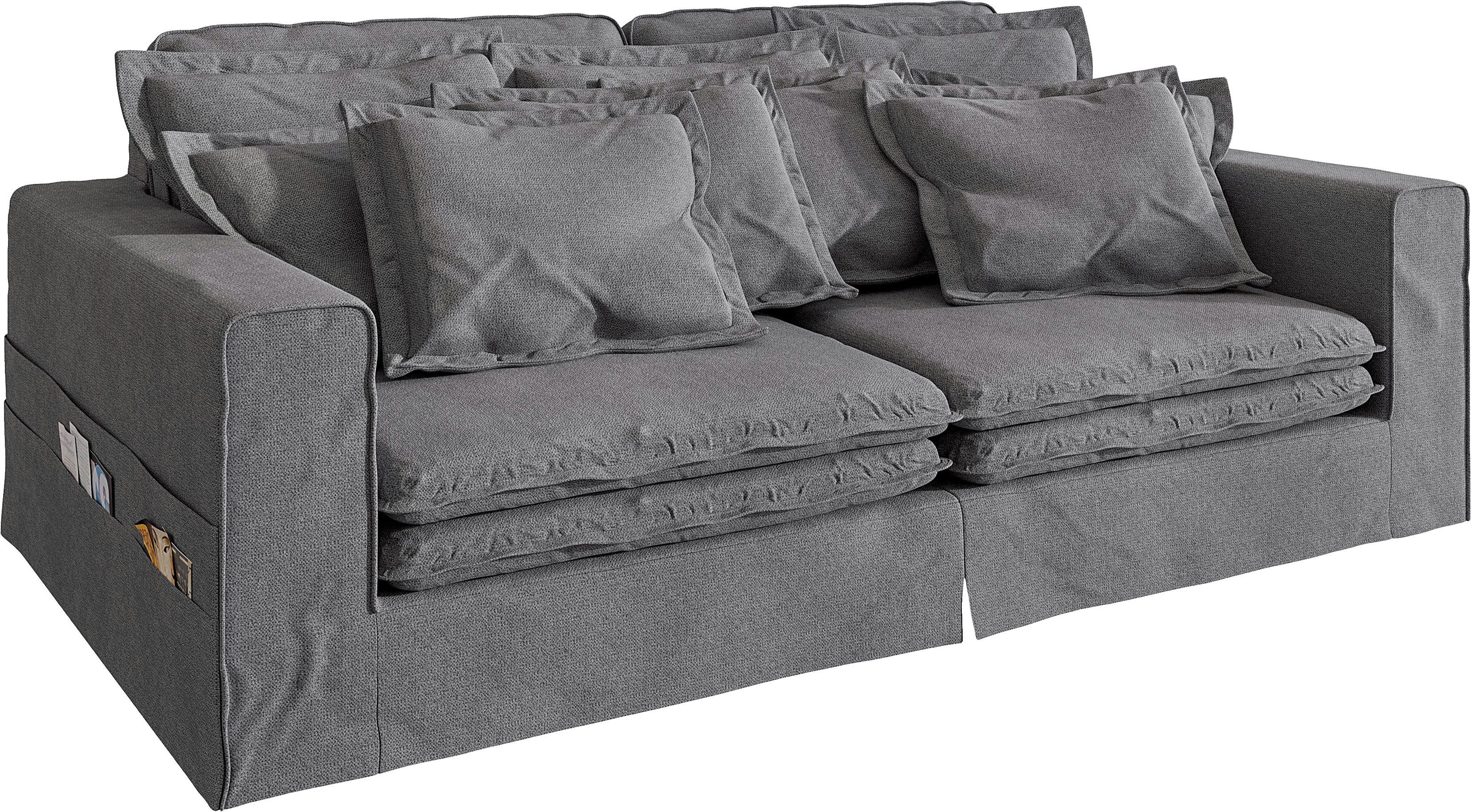 Home affaire 4-zitsbank ALISSAS met veel kussens, biesjes aan de kussens Hoeslook, met kleine zakken aan de zijkant voor opberging