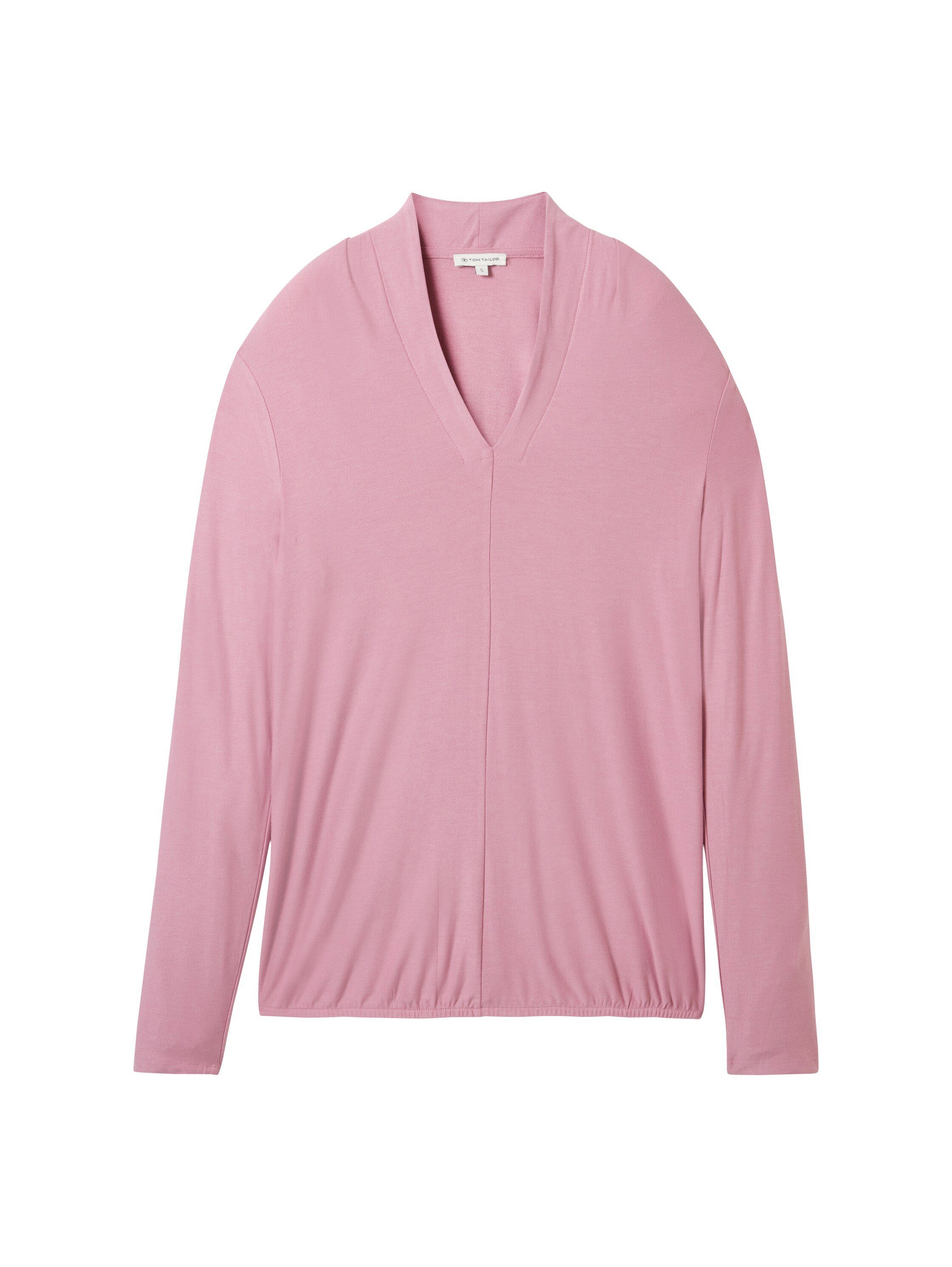 Tom Tailor Shirt met lange mouwen in unikleur