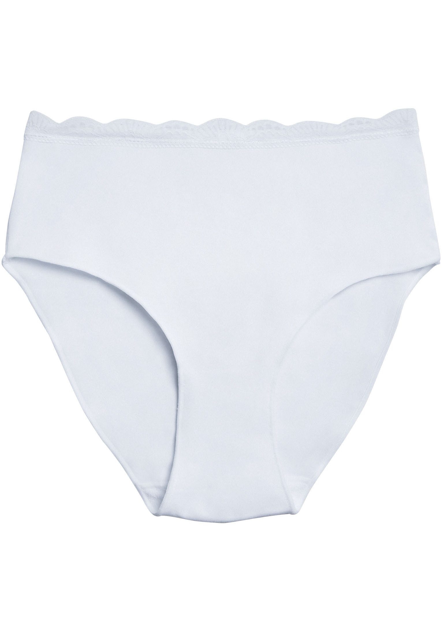 YSABEL MORA Tailleslip BASIC COLLECTION COTTON WITH LACE hoog uitgesneden en verfijnd met delicate kant (Set van 3)