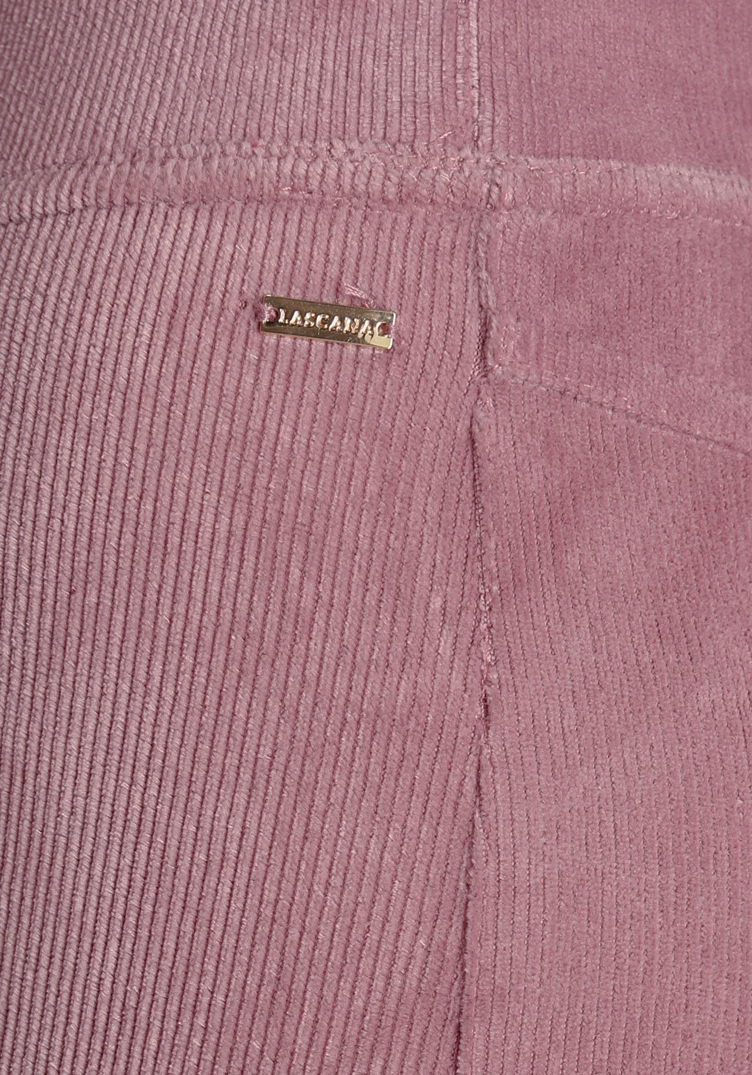 Lascana Legging uit zacht materiaal in cordlook, loungewear
