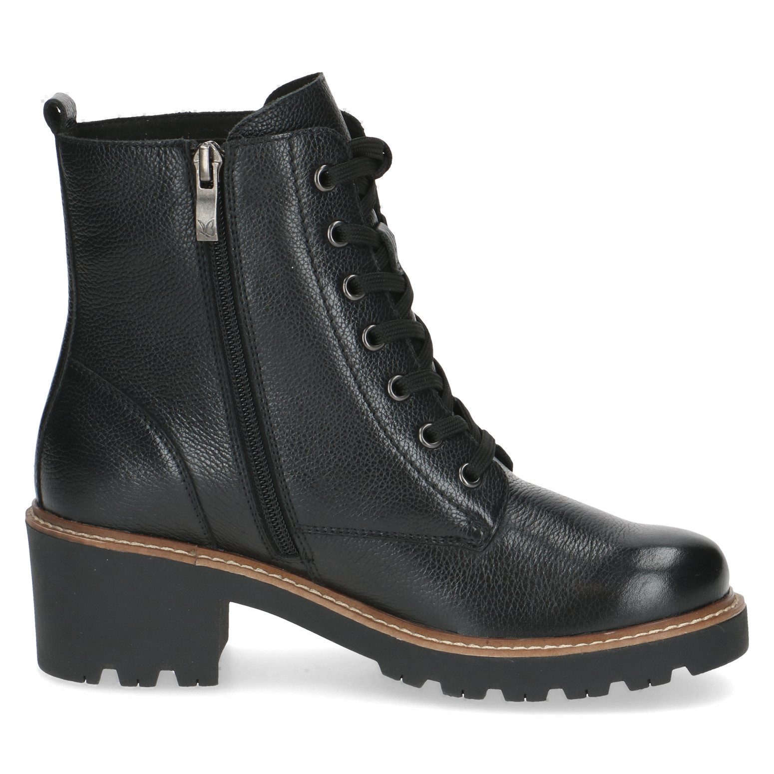 Caprice Veterlaarsjes , blokhak, veterboots, herfstlaarzen met decente logo-prägung