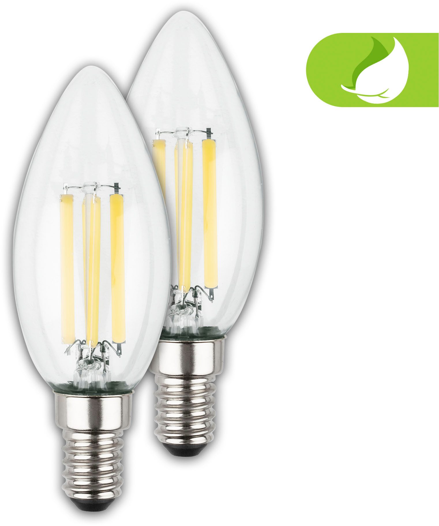 Briloner Leuchten Led-verlichting Ultra-efficiënte lichtbron EEK A, 2-pack, E14