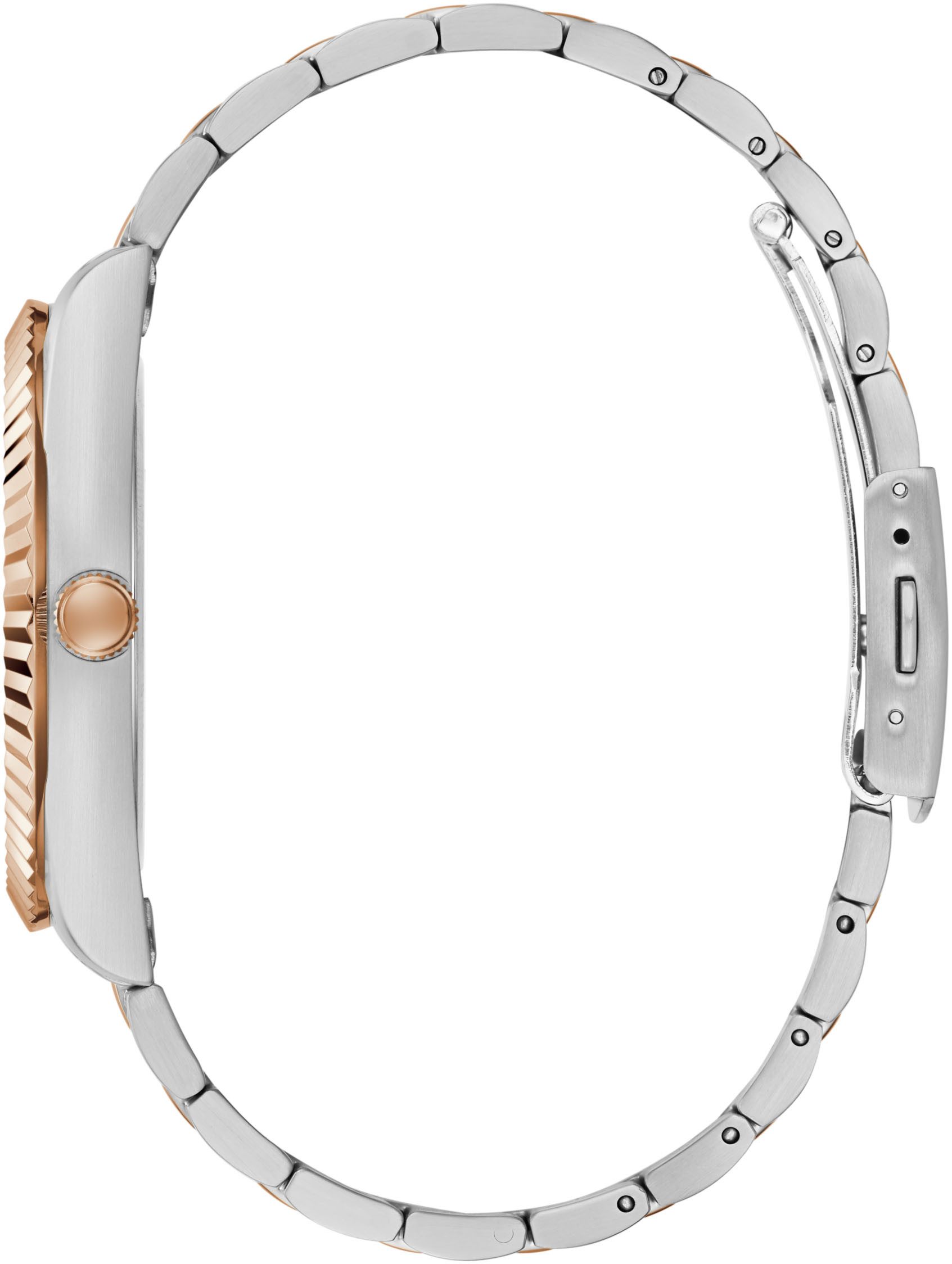 Guess Kwartshorloge CONNOISSEUR Armbandhorloge, herenhorloge, datum, weekdag, roestvrijstalen band
