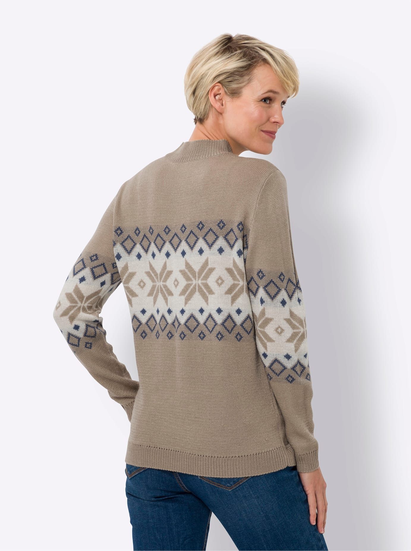 Classic Basics Noorse Trui met opstaande kraag