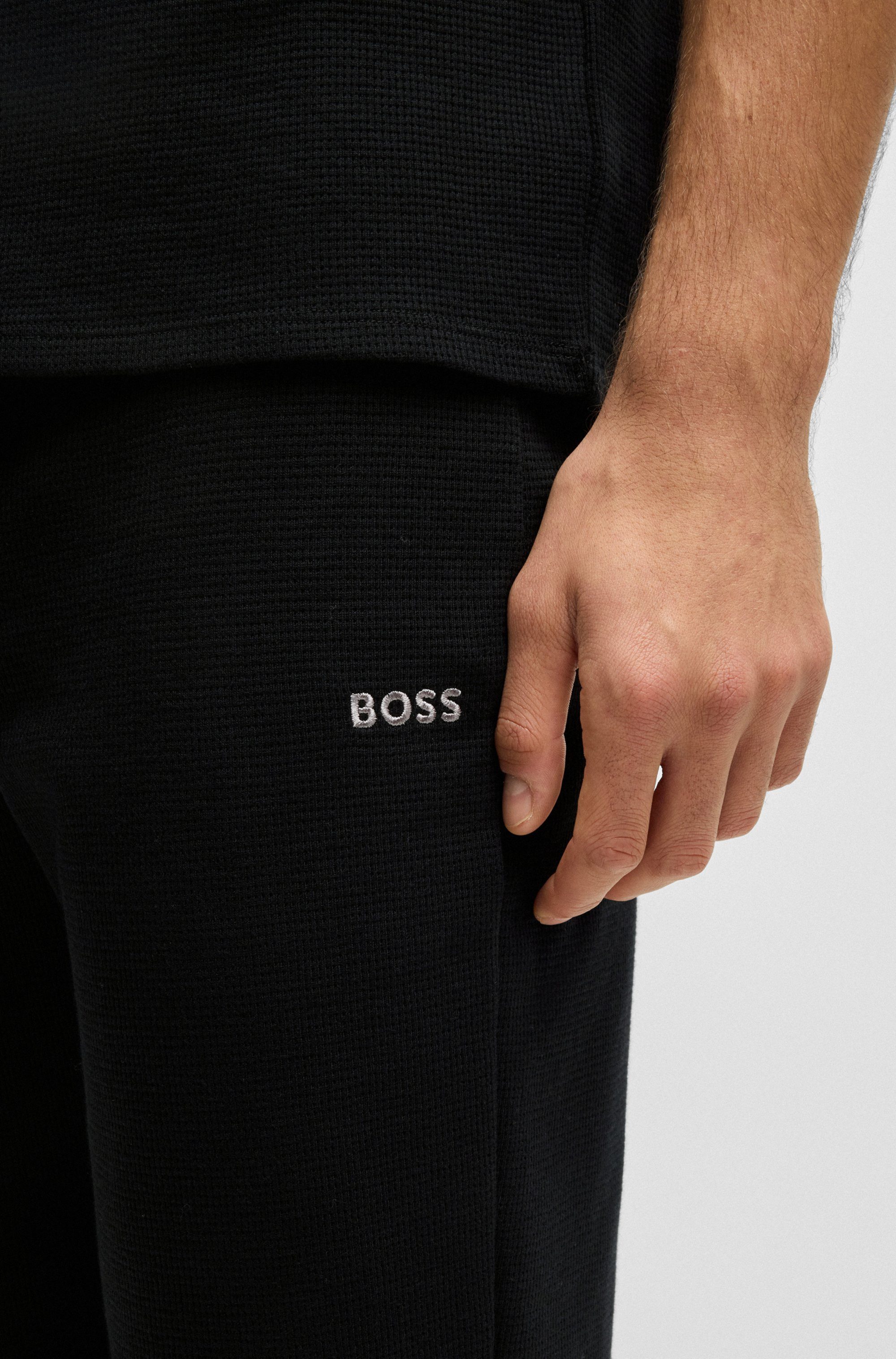 BOSS Pyjamabroek Waffle Pants