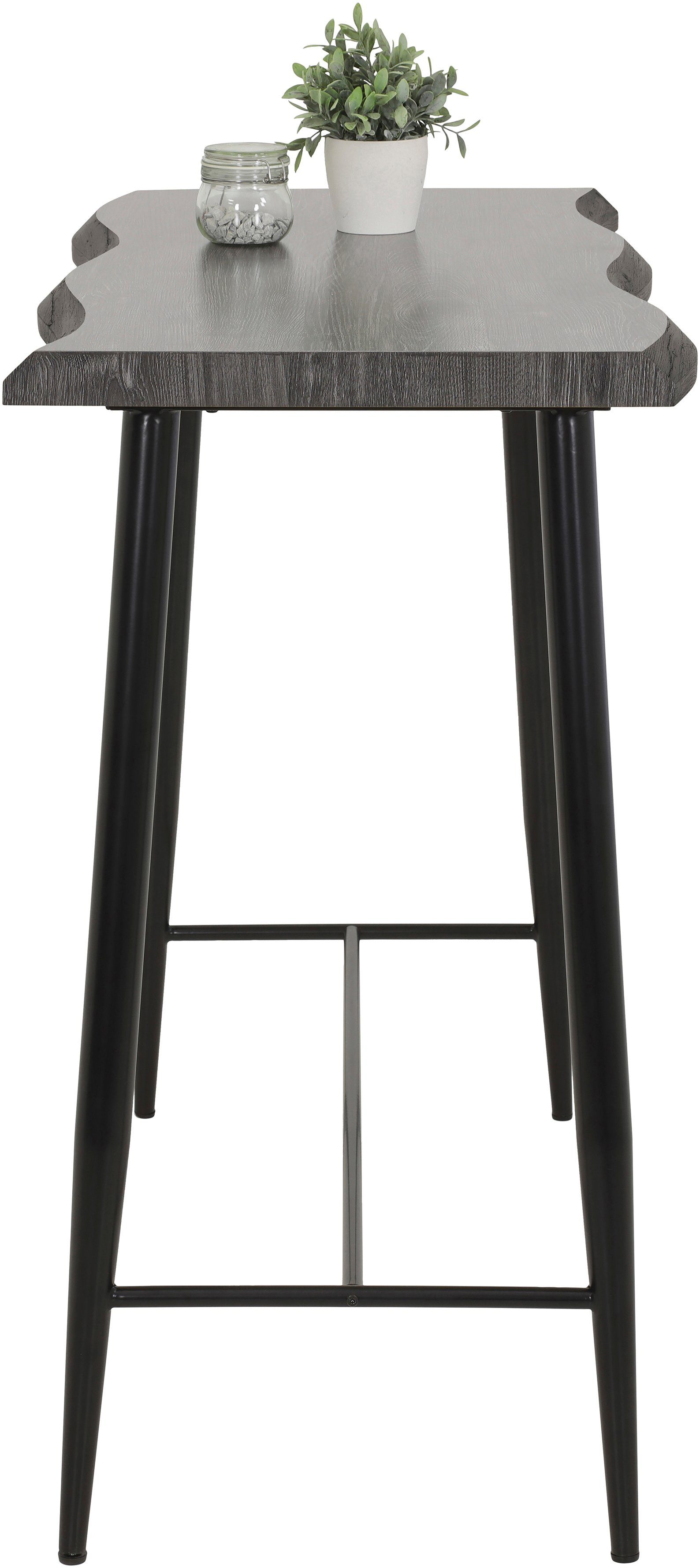 HELA Bartafel Gabi Boomstamtafel, 120 cm breed, Industrial design, wildeiken of grijs