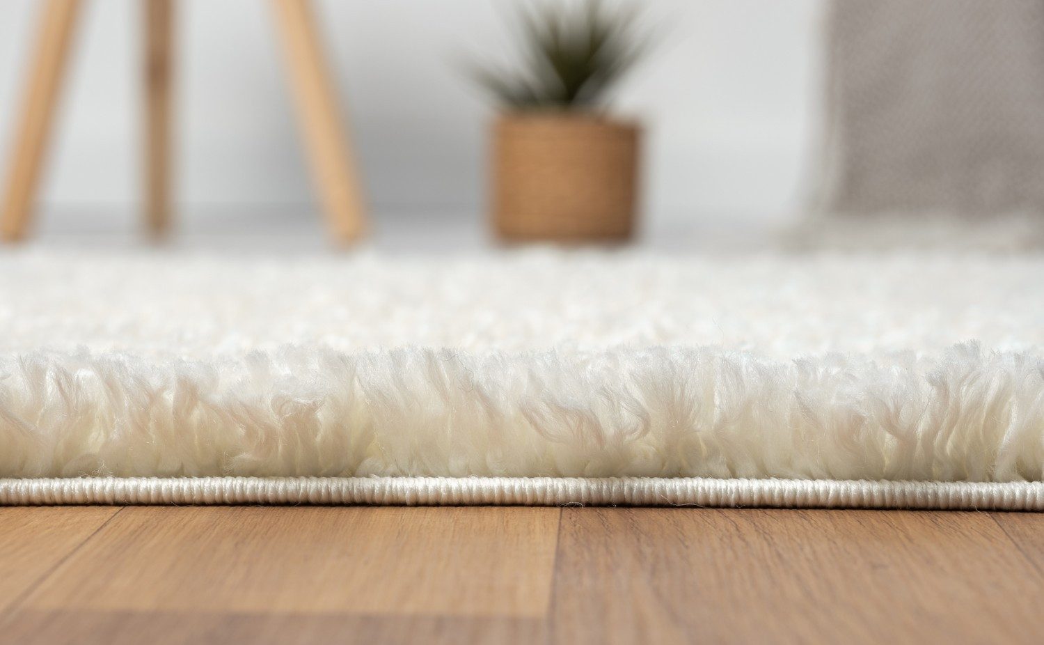 my home Hoogpolig vloerkleed Banji Uni-kleuren, zacht en fluffy, ook als loper en in rond verkrijgbaar