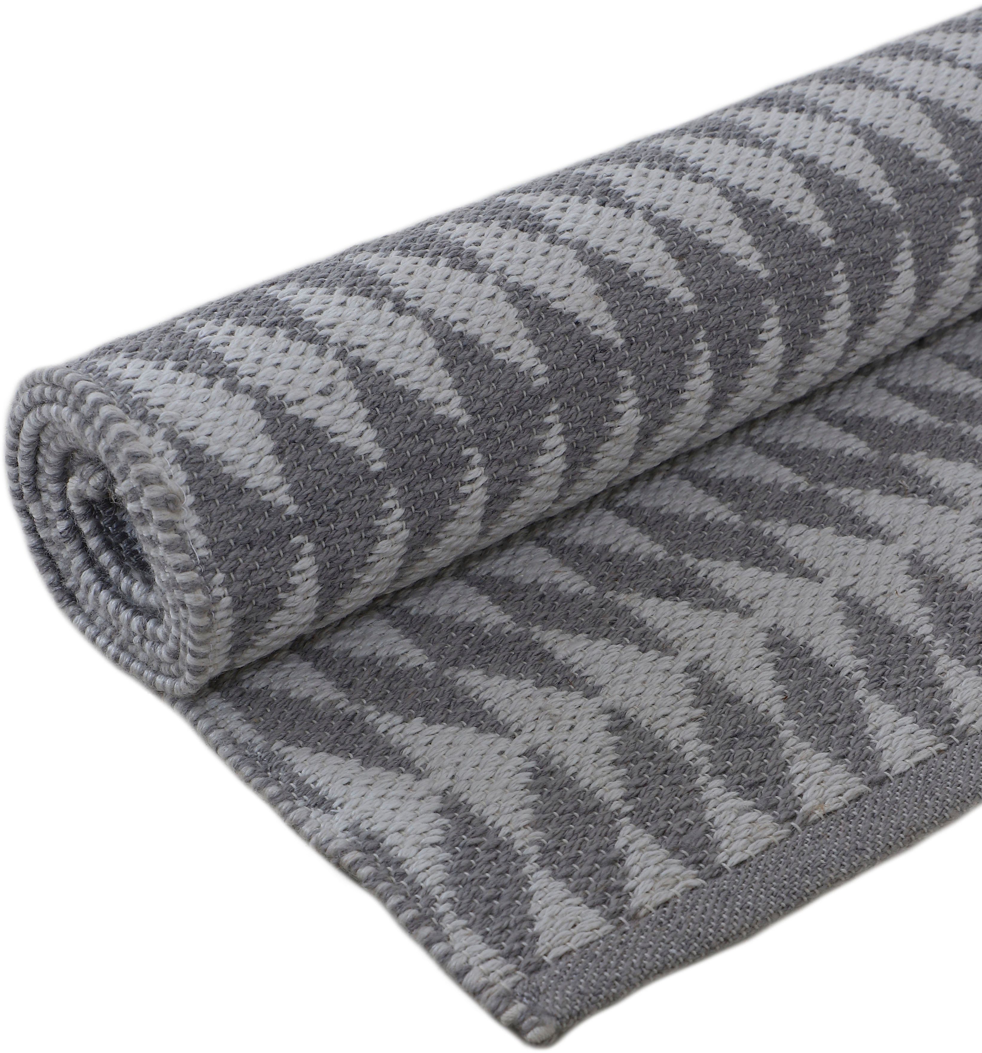 carpetfine Vloerkleed Frida 203 Omkeerbaar tapijt, 100% gerecycled materiaal (PET), vlakweefsel, sisal uitstraling