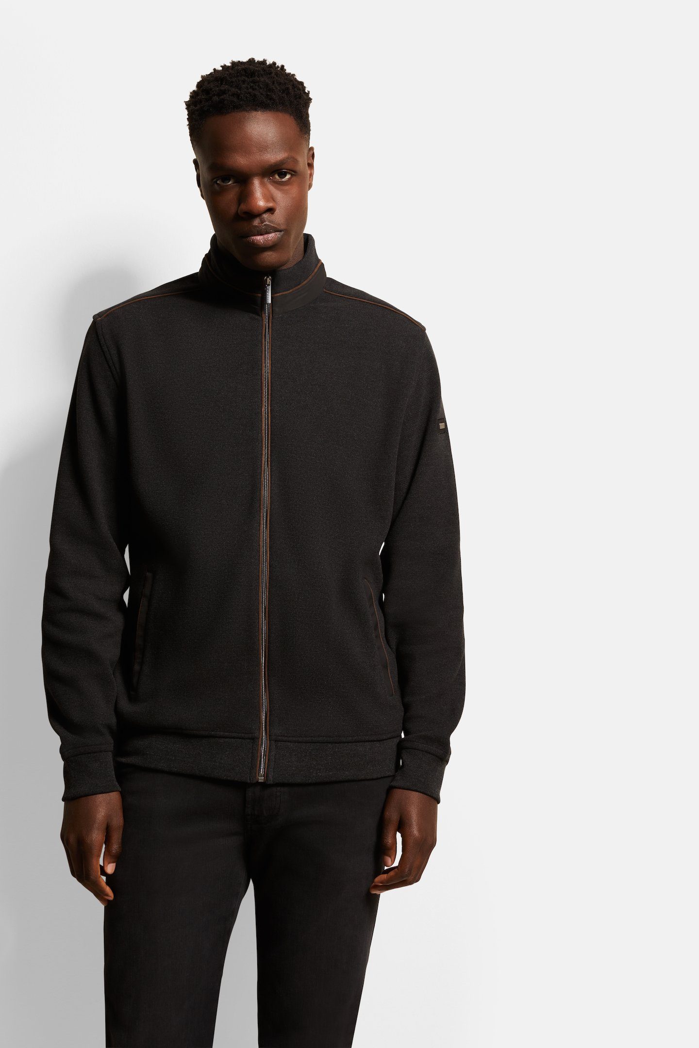 Bugatti Sweatvest Regular fit van katoenmix heren sweatvesten maat L grijs