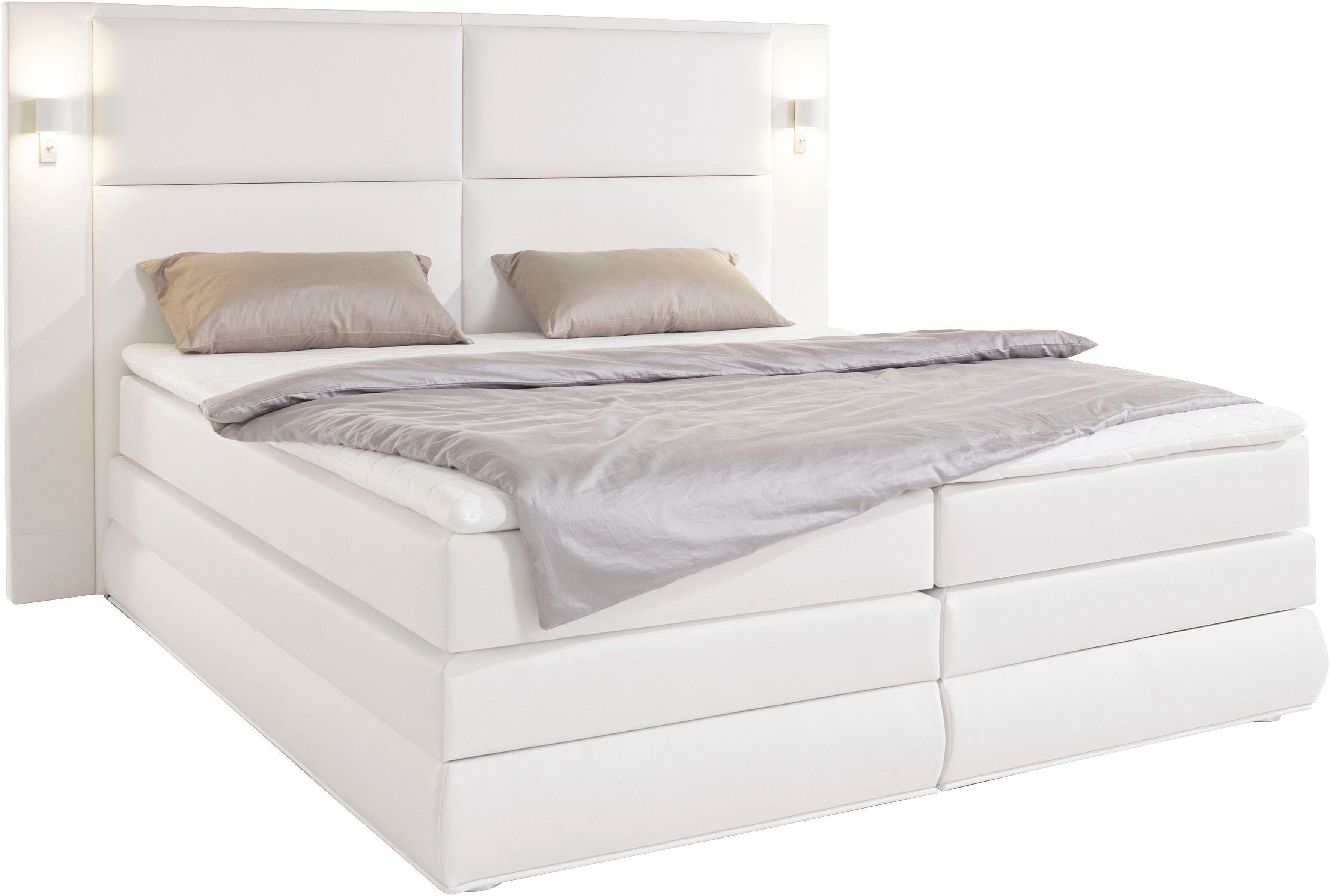 COLLECTION AB Boxspring Copenhagen inclusief bedkist, topmatras, naar keuze met ledverlichting
