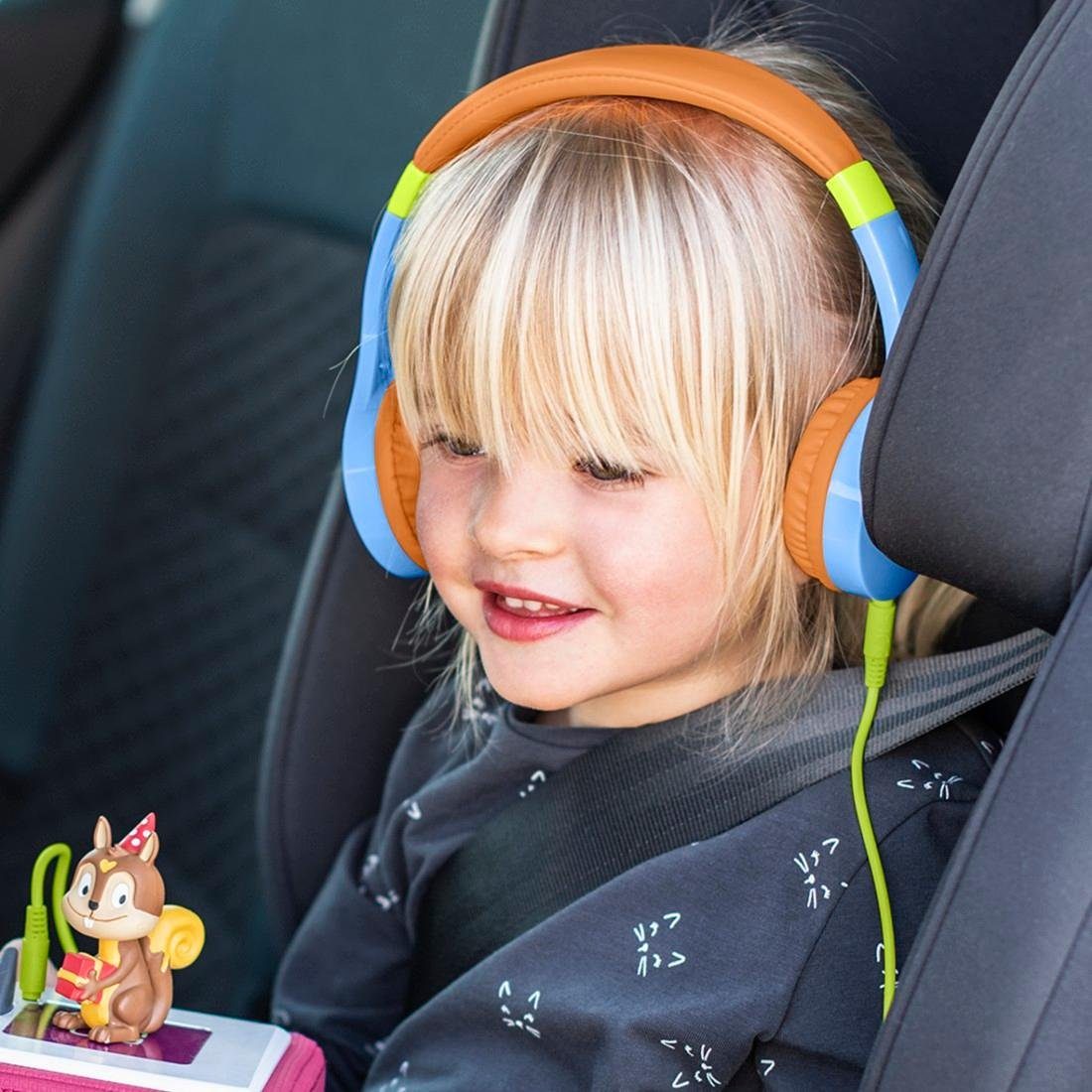 Hama Kinder koptelefoon Kindkoptelefoon met kabel (85 dB volume beperking, on-ear) Maat verstelbaar, geïntegreerde microfoon, Siri en Google Assistant