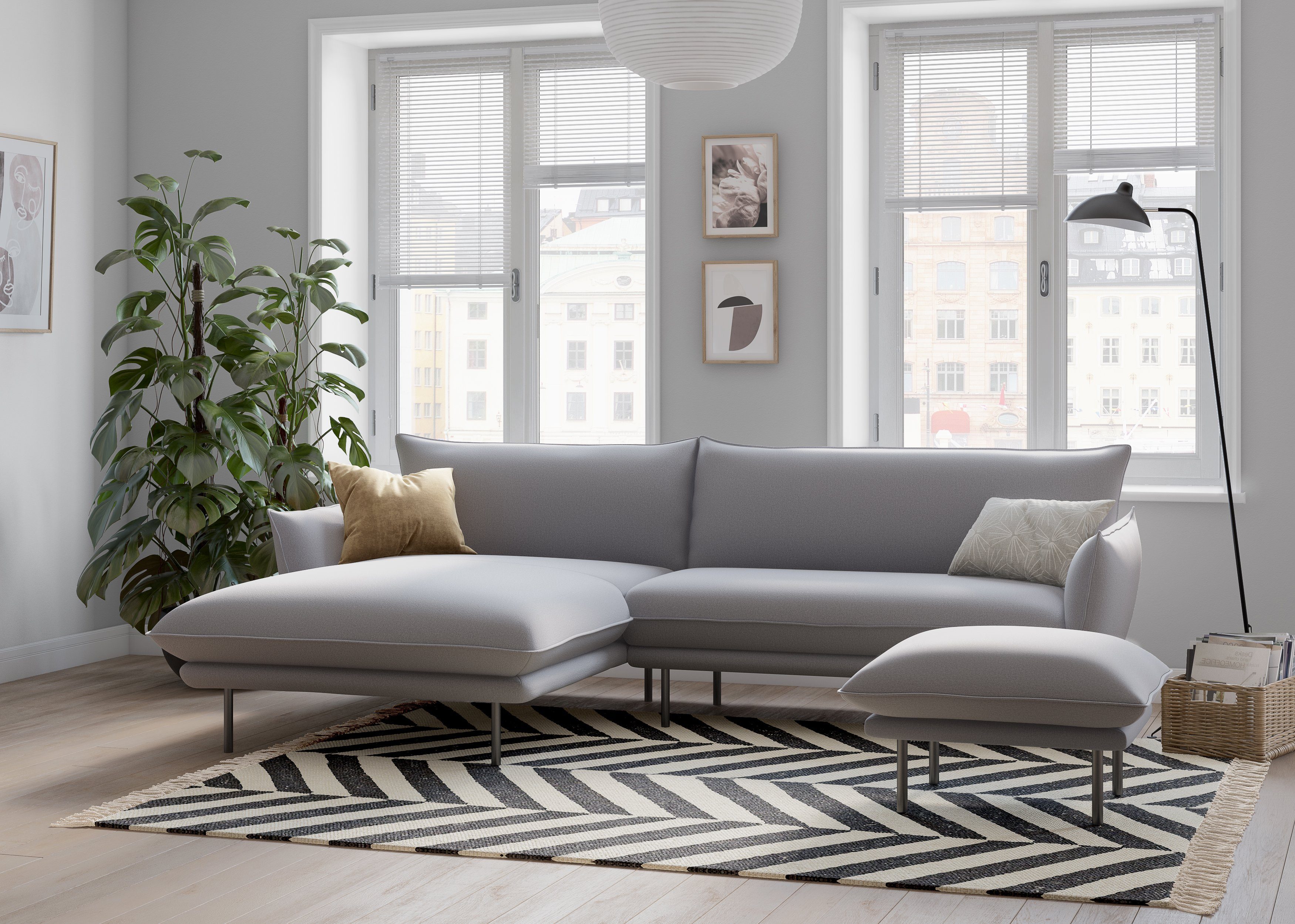 andas Hocker Stine Bijzonder design door kussen-look en opstaande naad, by Morten Georgsen