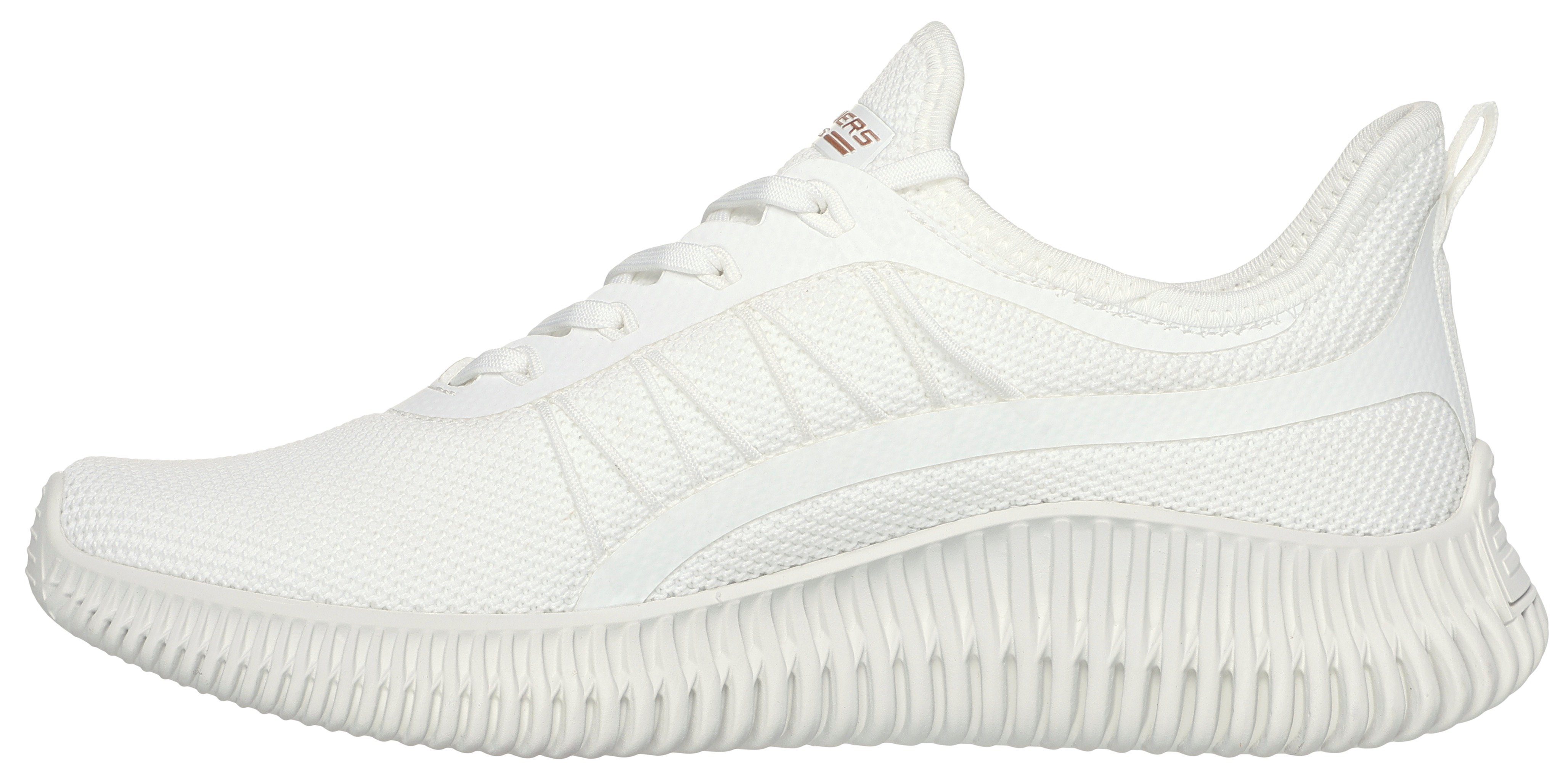 Skechers Slip-on sneakers BOBS GEO-NEW AESTHETICS Vrijetijdsschoen, instapschoen in vegan uitvoering