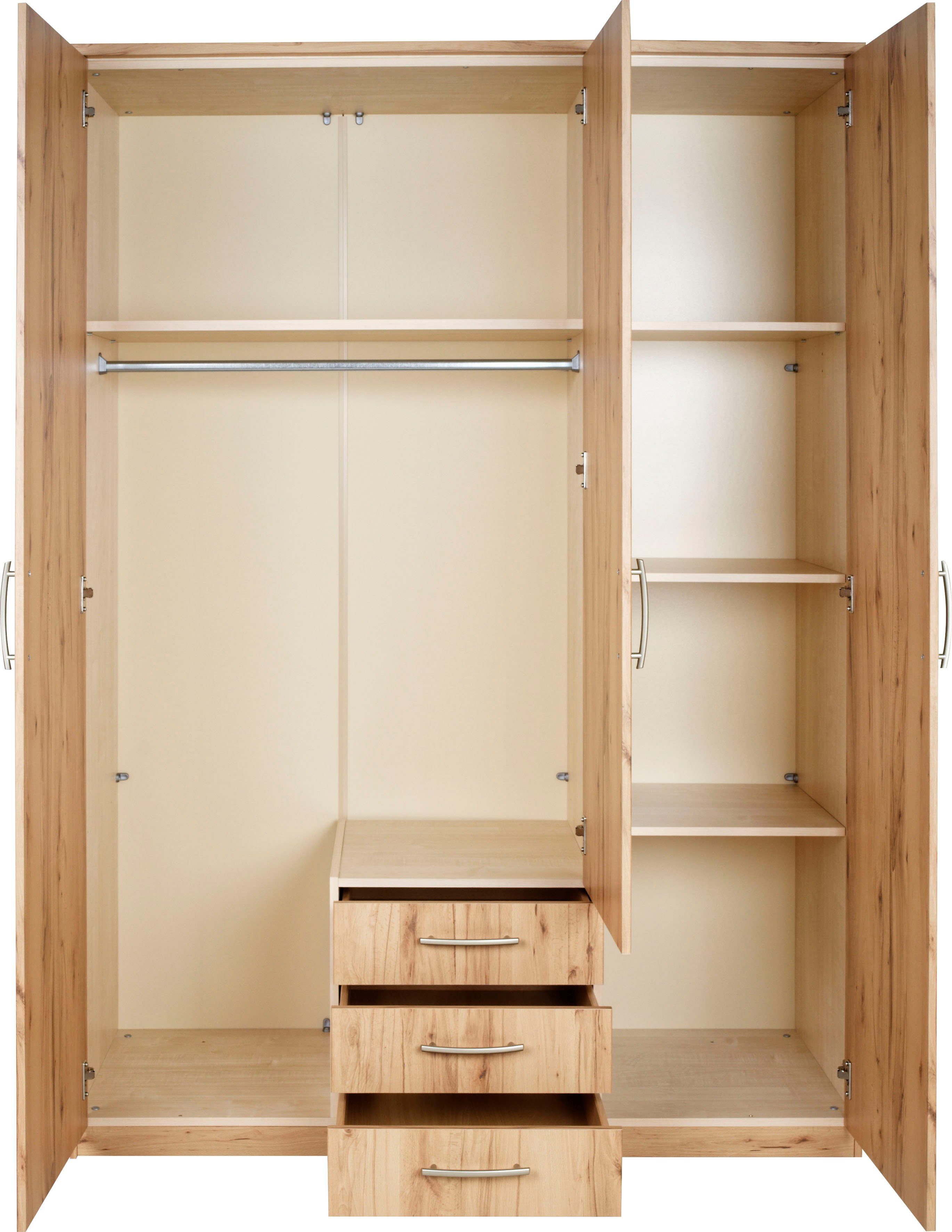 priess Kledingkast Husum met decoratieve krans, optioneel met lades