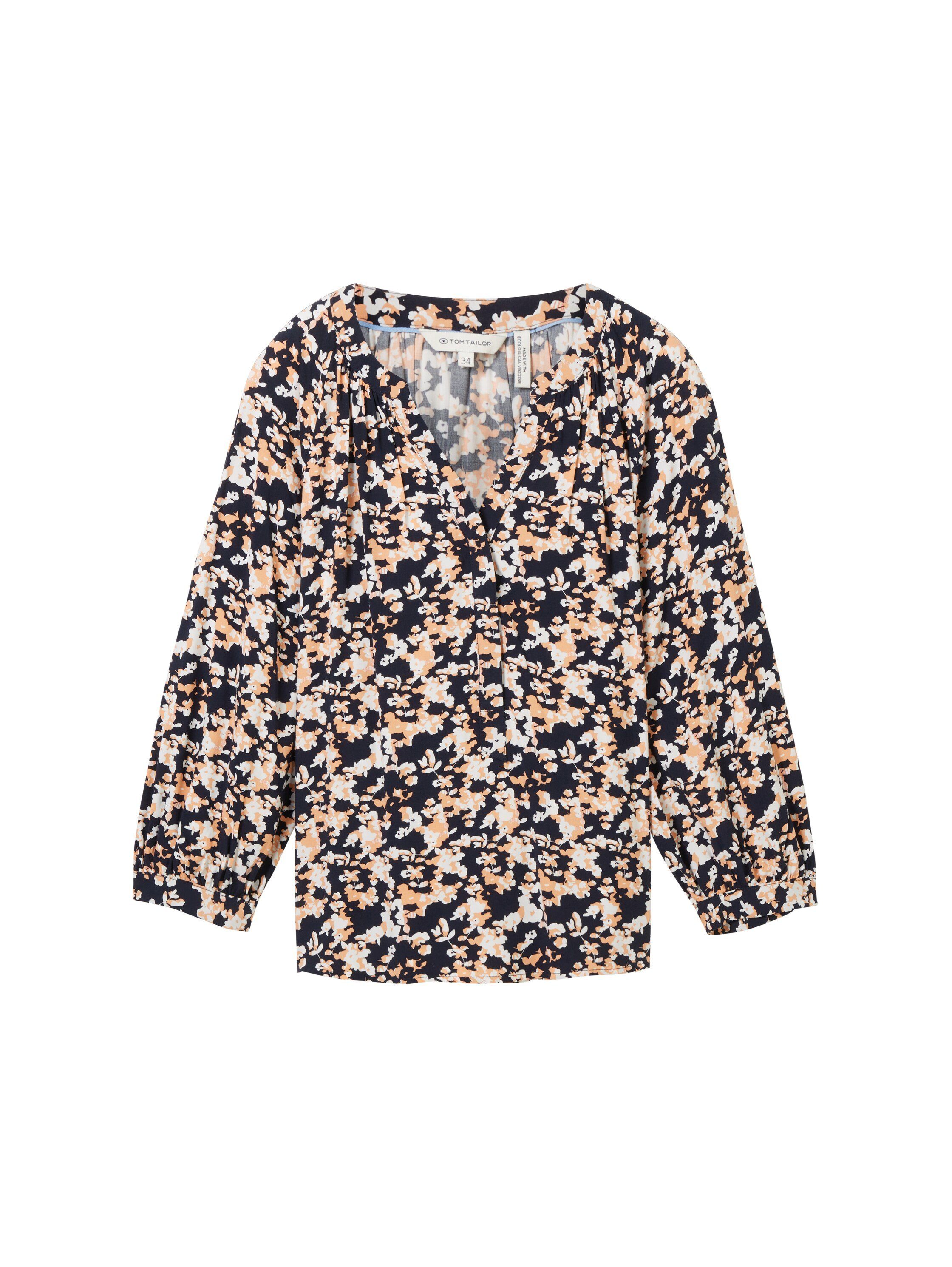 Tom Tailor Gedessineerde blouse met serafino-kraag