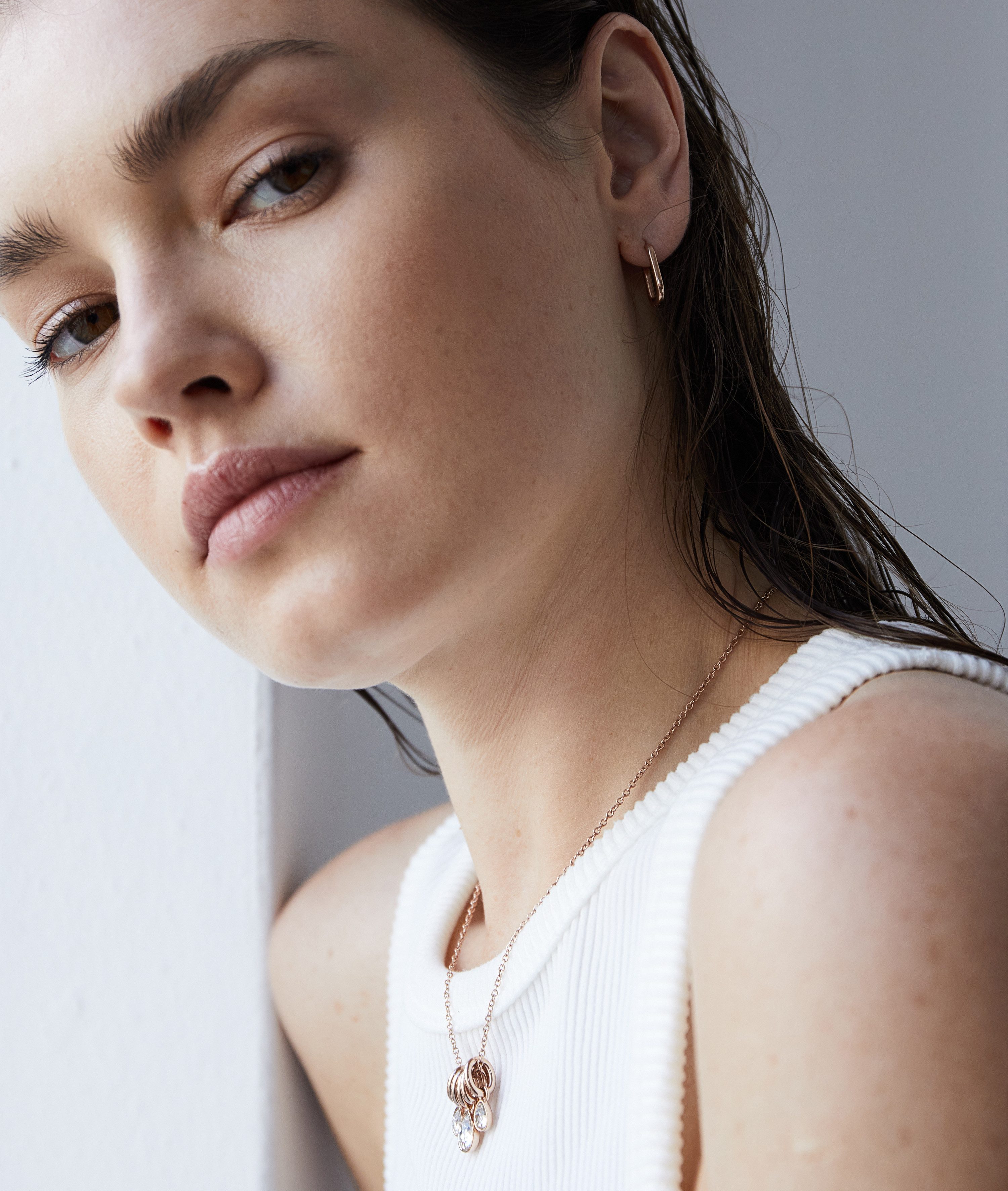 MUSTANG Ketting met hanger Sieraad Geschenk Roestvrijstalen Ketting Like Diamonds Druppels