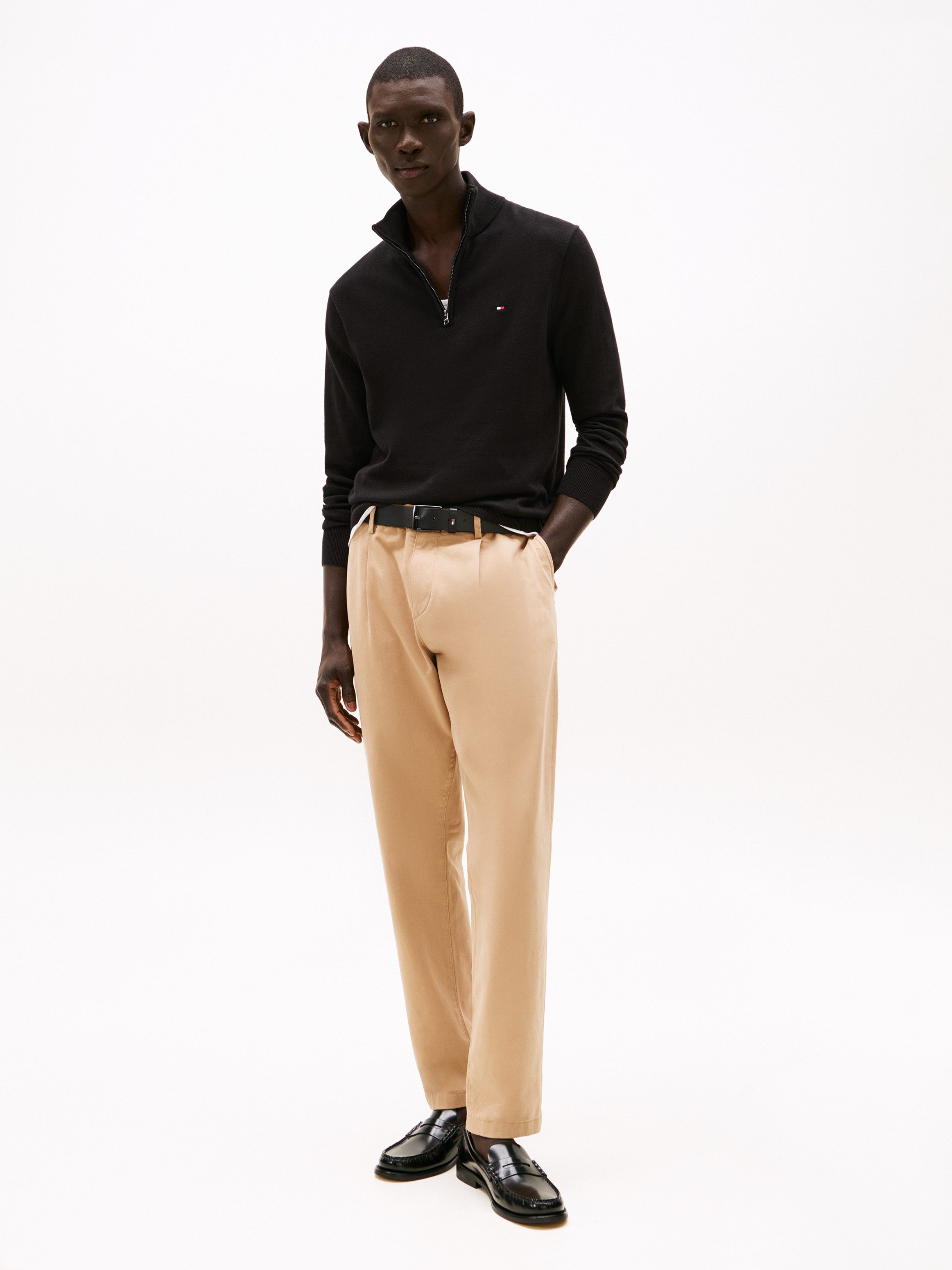Tommy Hilfiger Schipperstrui ESSENTIAL COTTON ZIP MOCK