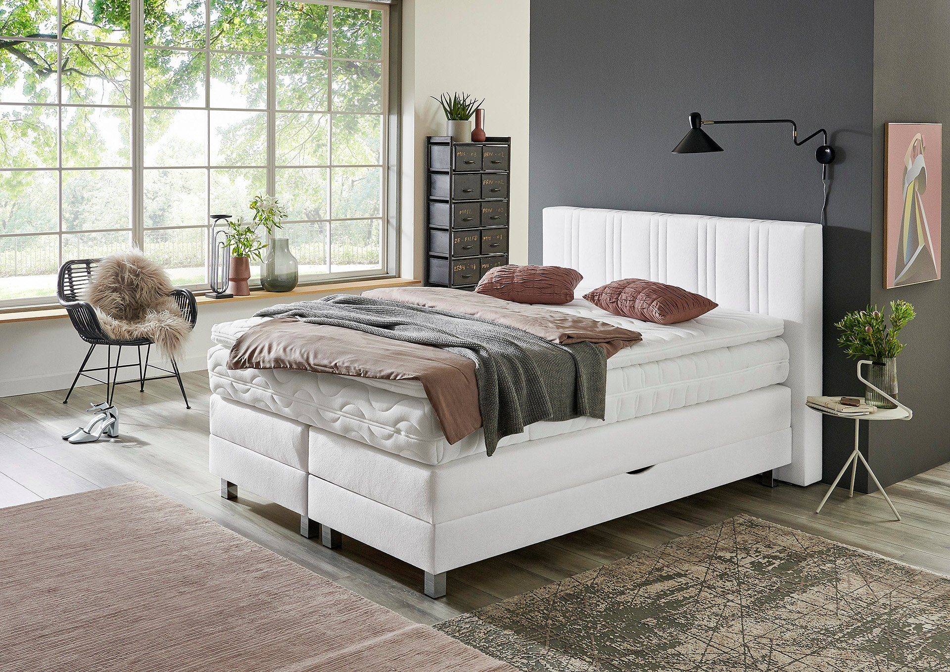 Westfalia Polsterbetten Boxspring naar keuze met bedkist en topmatras